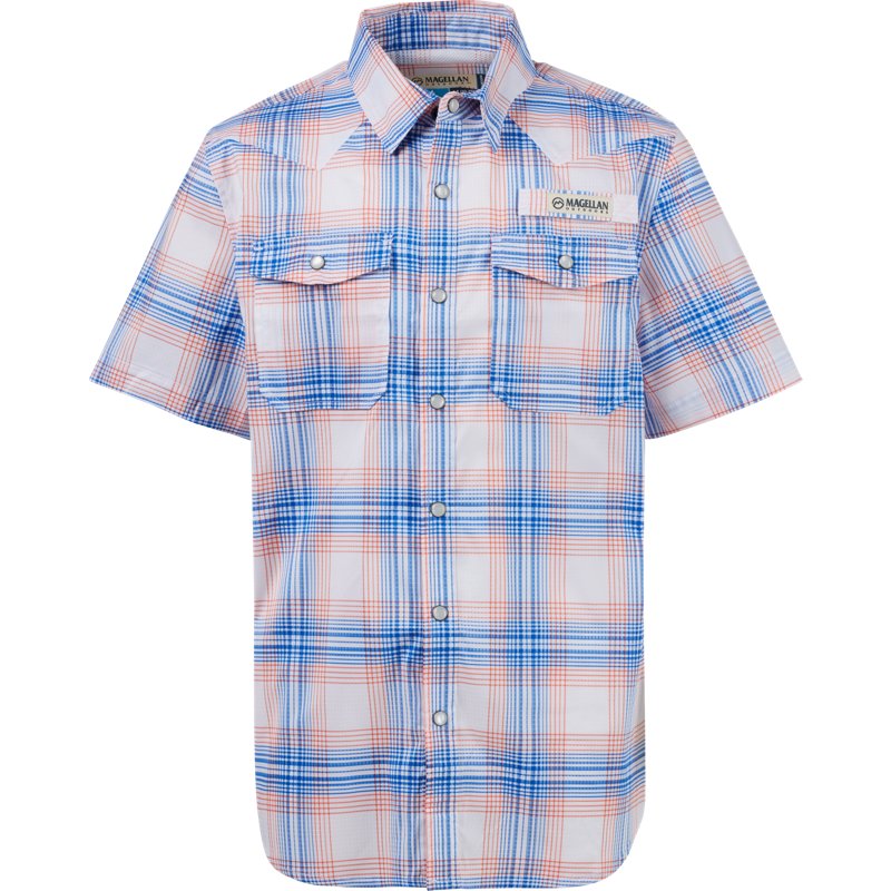 Magellan Boys' Pecos River Plaid Short Sleeve Shirt-image