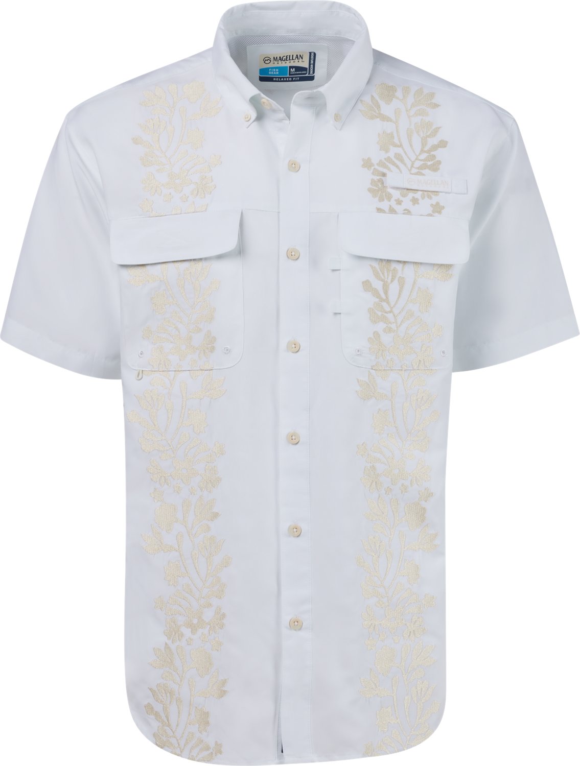 Magellan Outdoors Men's Laguna Madre Flores Button-Up Fishing Shirt