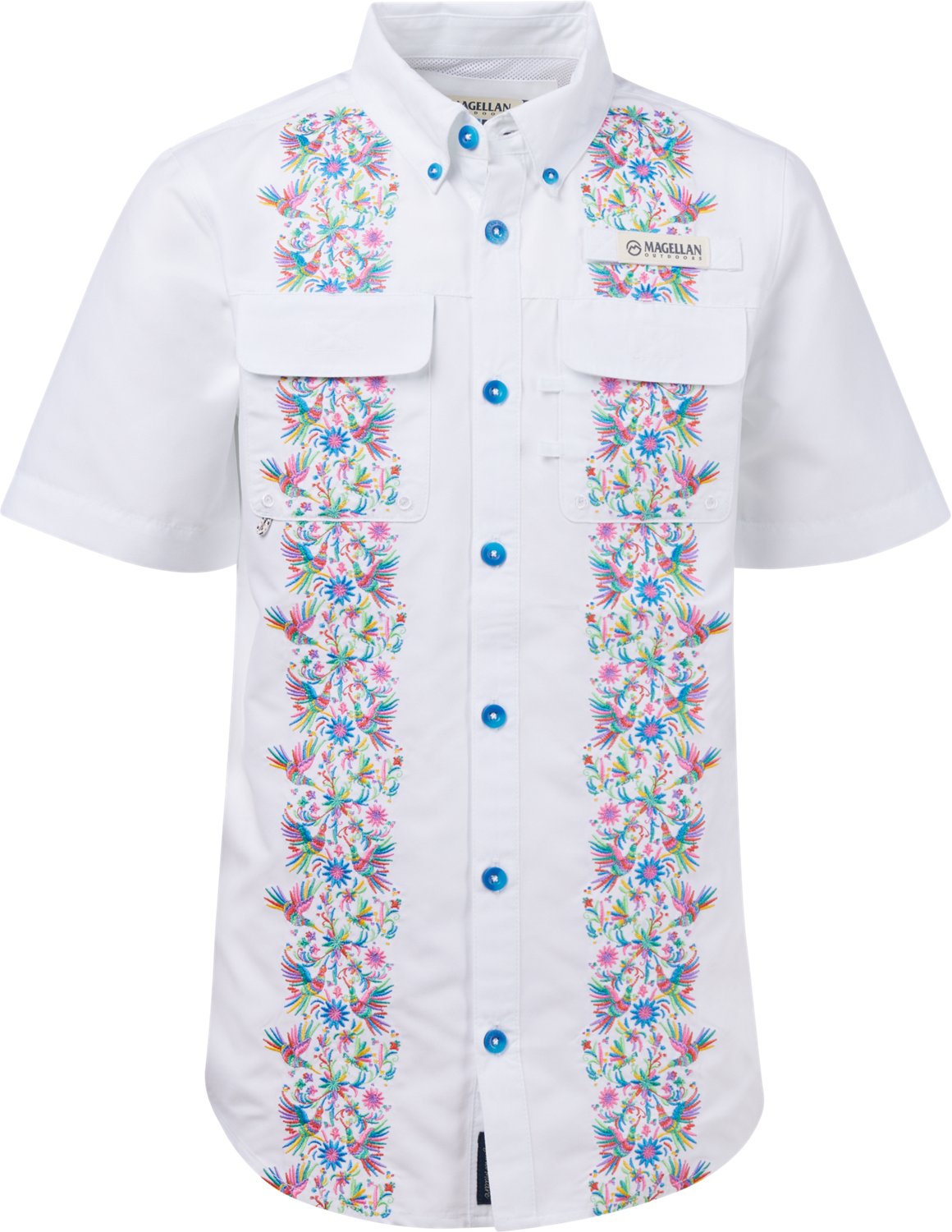 Magellan Outdoors Hispanic Heritage Otomi Guayabera Short Sleeve T-shirt