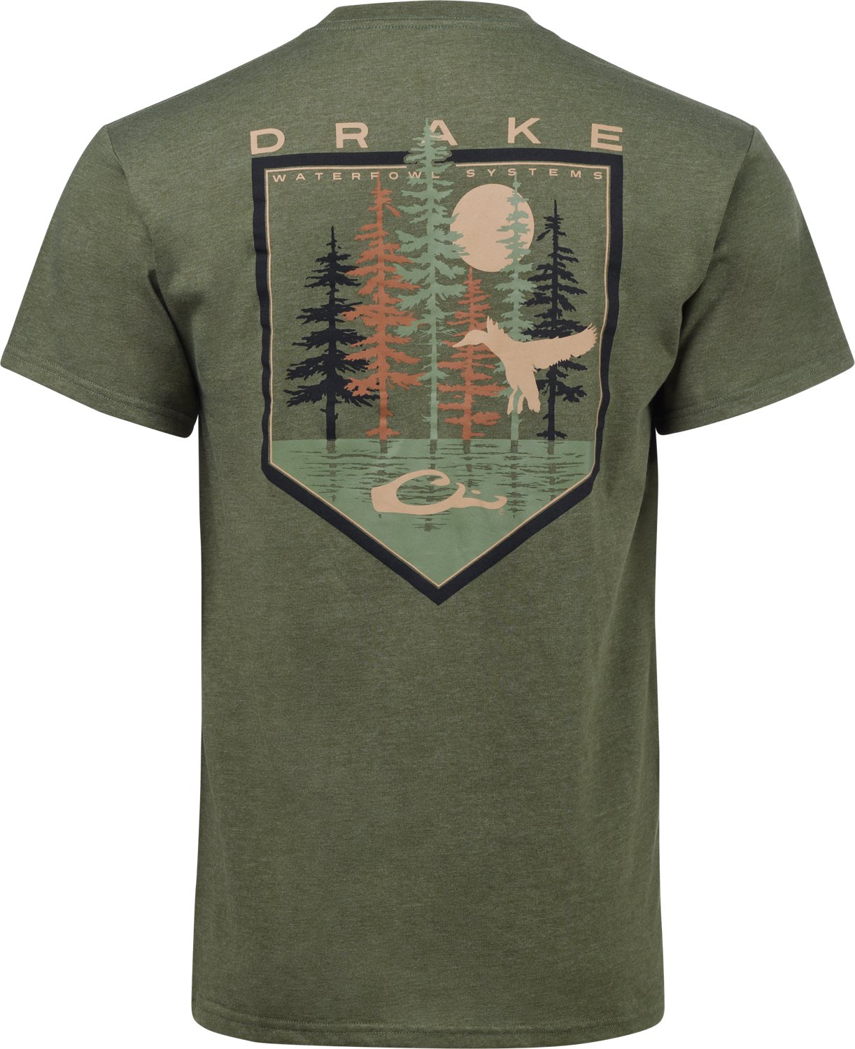 Drake Men's Waterfowl Tree Line Duck Graphic T-shirt