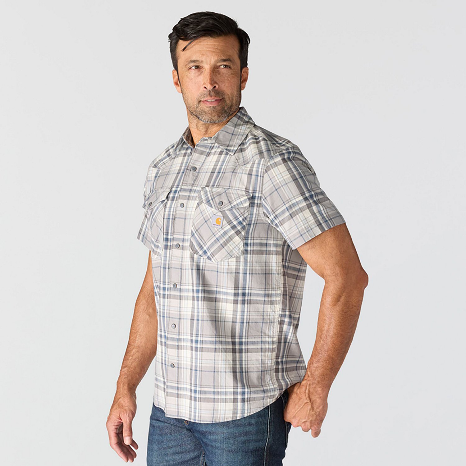 Carhartt Men's Montana Bozeman Relaxed Short Sleeve Plaid Shirt - view number 2