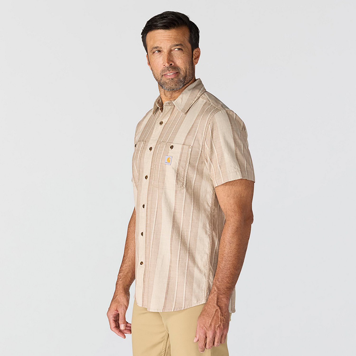 Carhartt Men's Bozeman Relaxed Short Sleeve Striped Shirt - view number 2