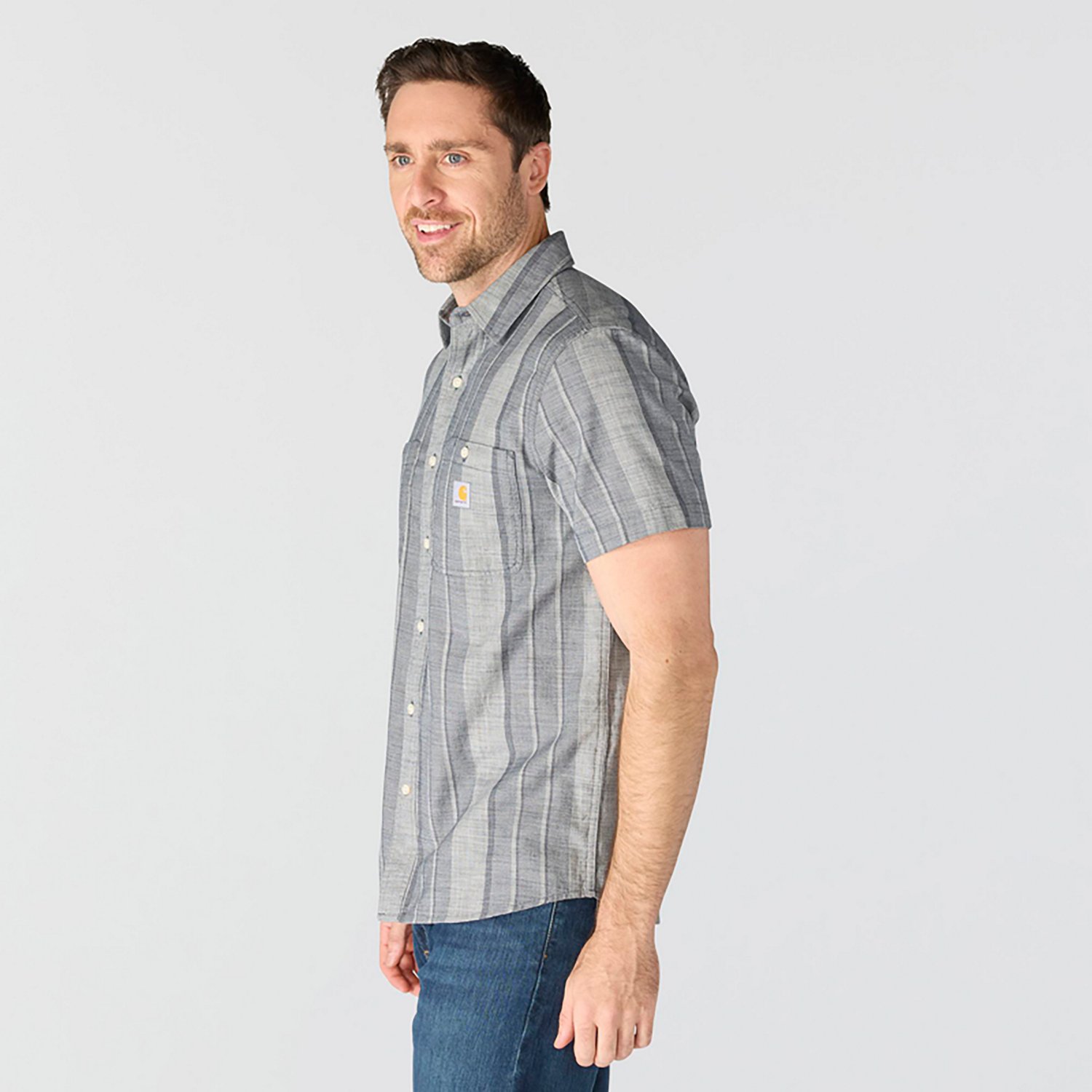 Carhartt Men's Bozeman Relaxed Short Sleeve Striped Shirt - view number 2