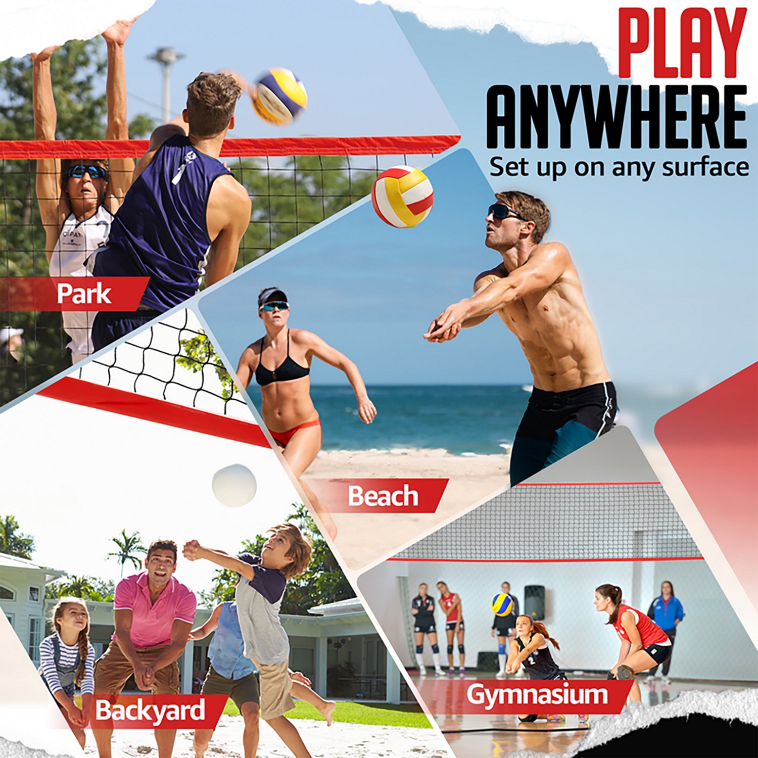 Zealfeel Adjustable Portable 20 ft Volleyball Training Net - view number 3