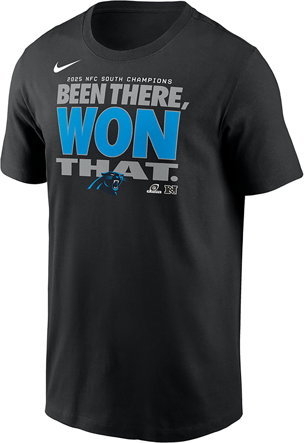 Nike Men's Carolina Panthers 2025-2026 NFL Division Champions Trophy Collection Locker Room Short Sleeve T-Shirt - view number 2