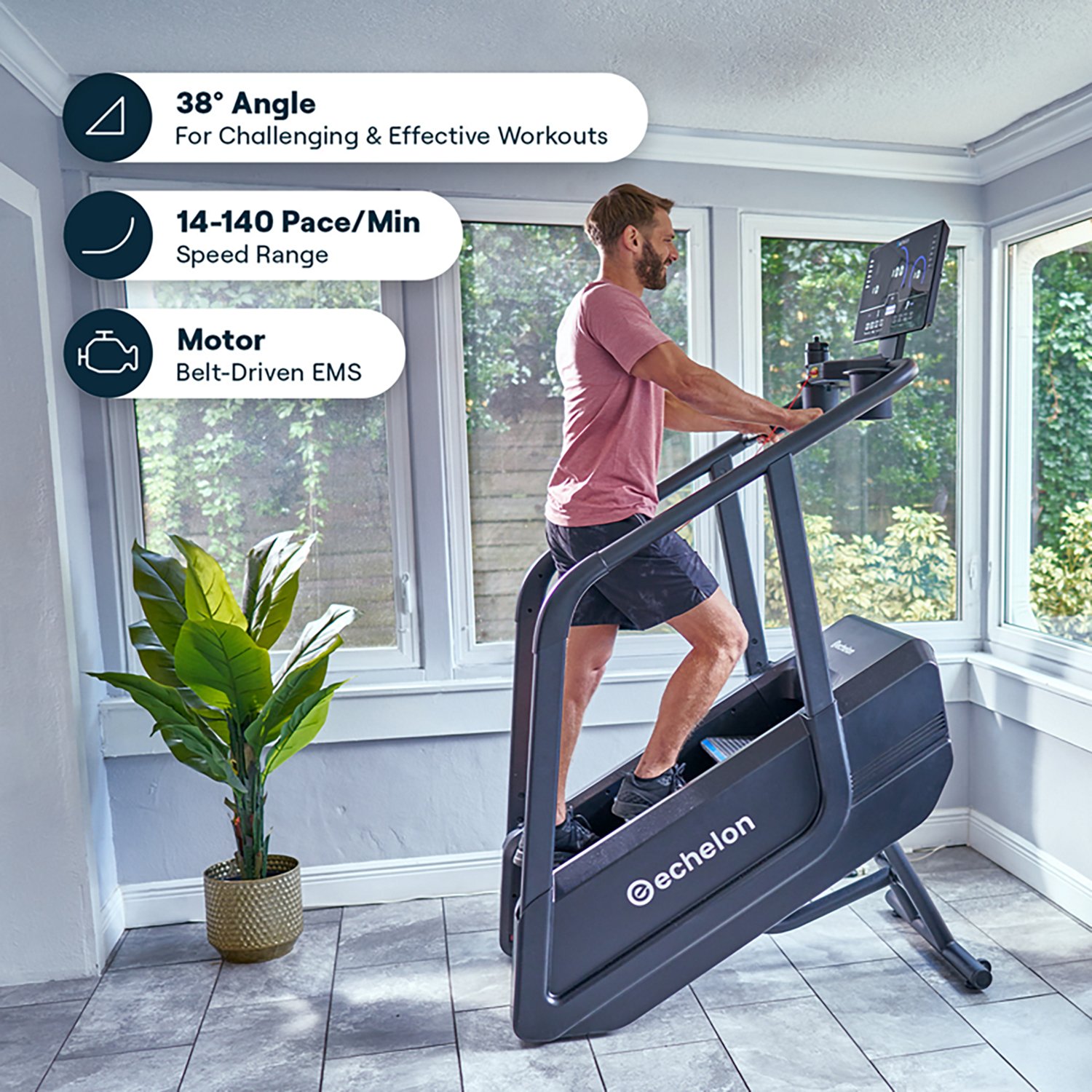 Echelon Summit Stair Stepper Machine with Adjustable Step Rate & Wireless Charging - view number 7