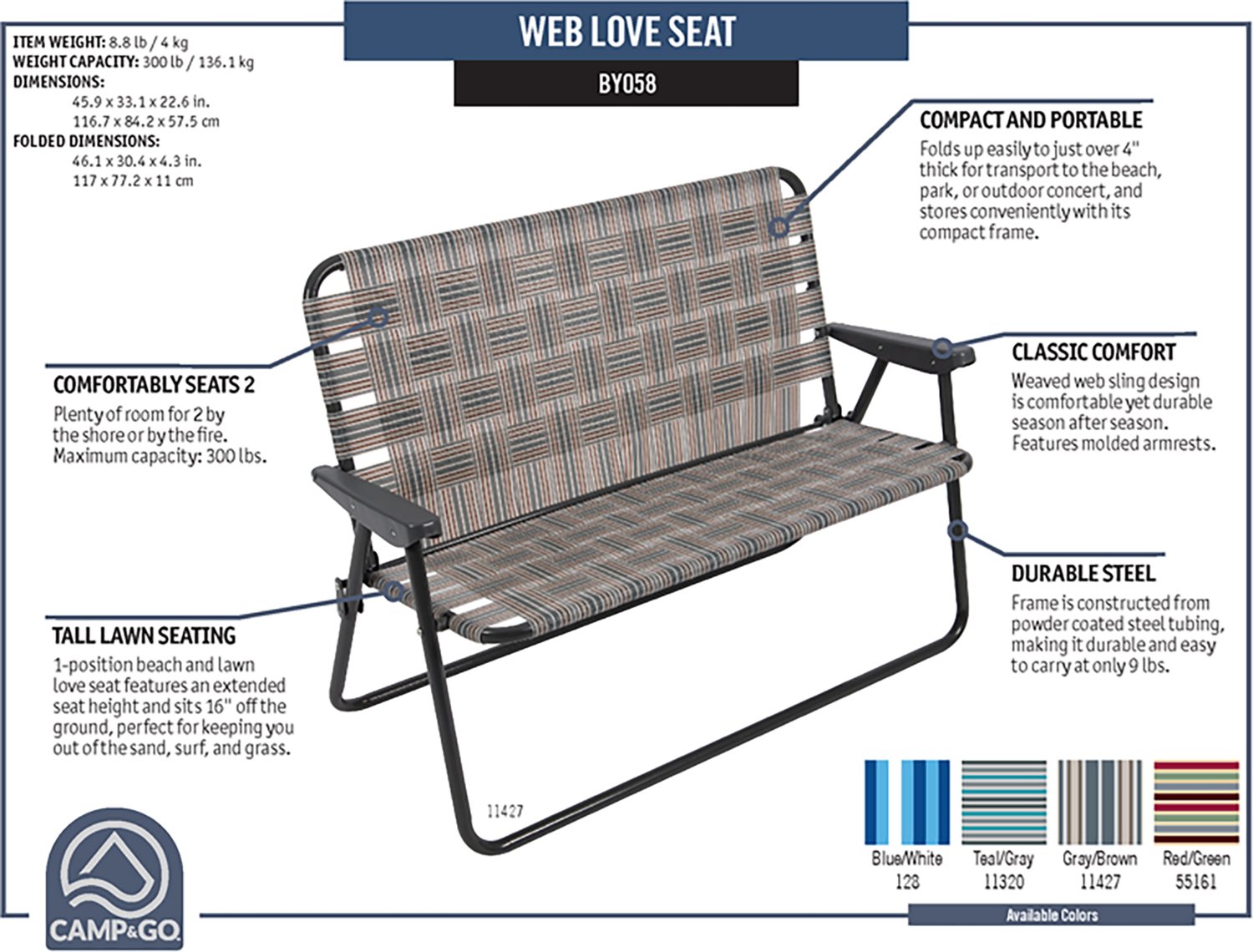 RIO Beach Multi Web Love Seat - view number 4