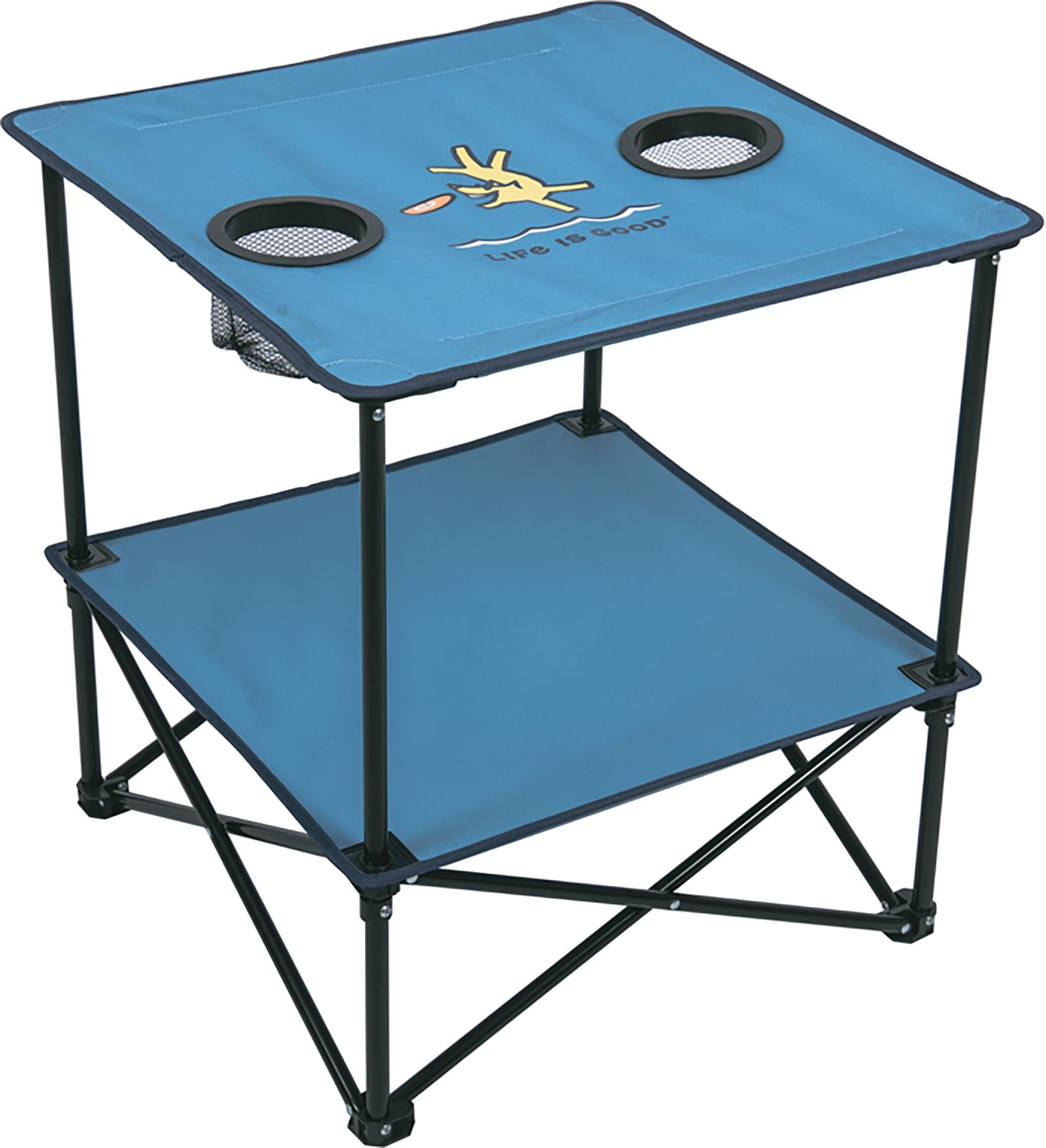 Life is Good Square Compact Folding Beach Table