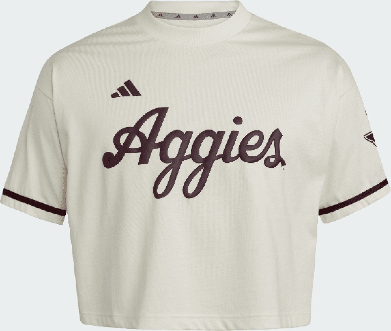 adidas Women's Texas A&M University Cropped Baseball Jersey