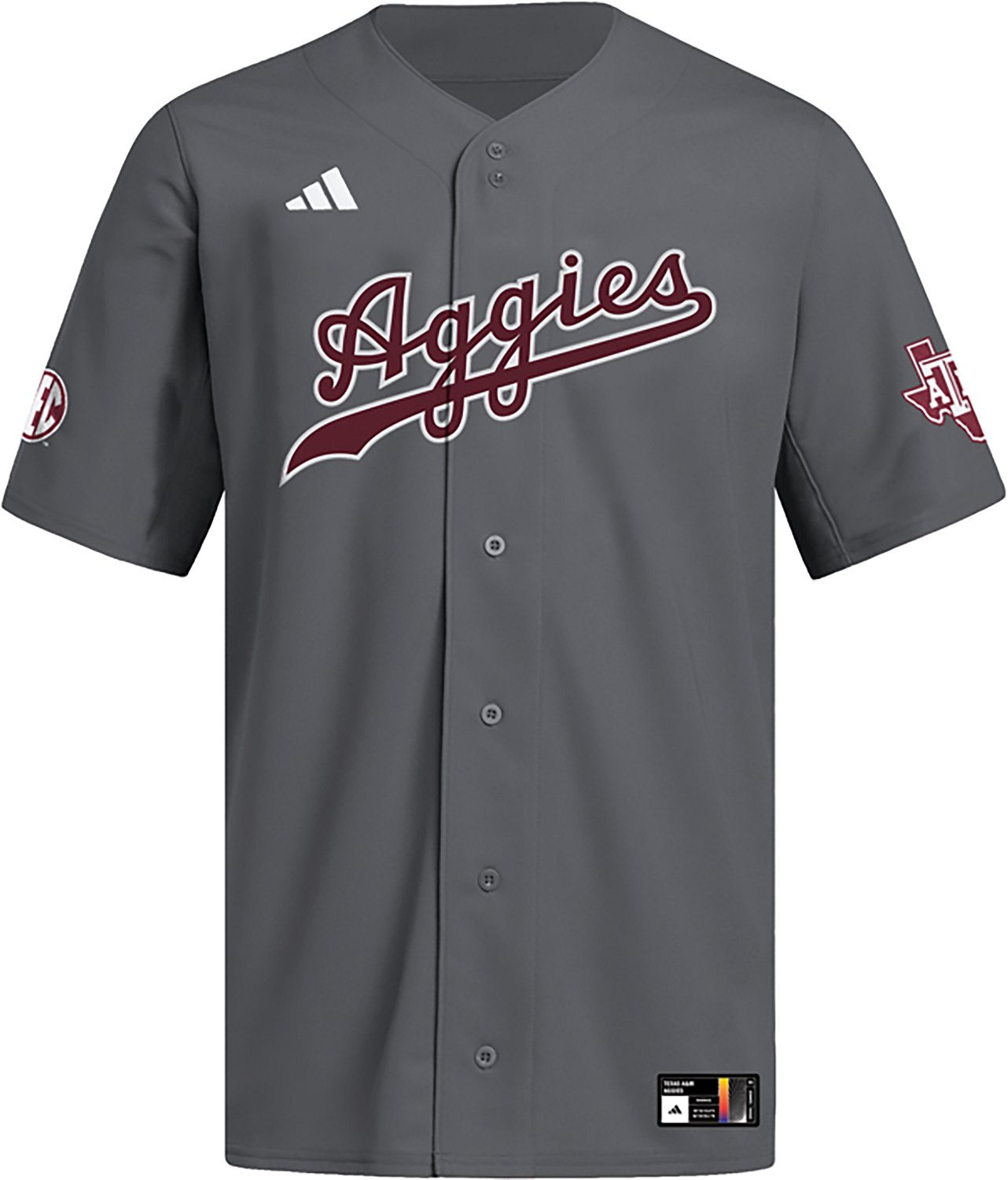 adidas Men's Texas A&M University Script Baseball Jersey