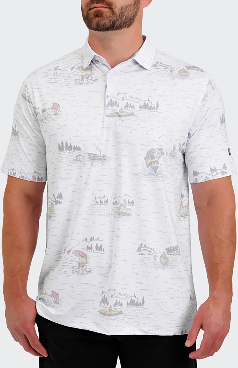 Waggle Golf Men's Tight Lines Polo Shirt