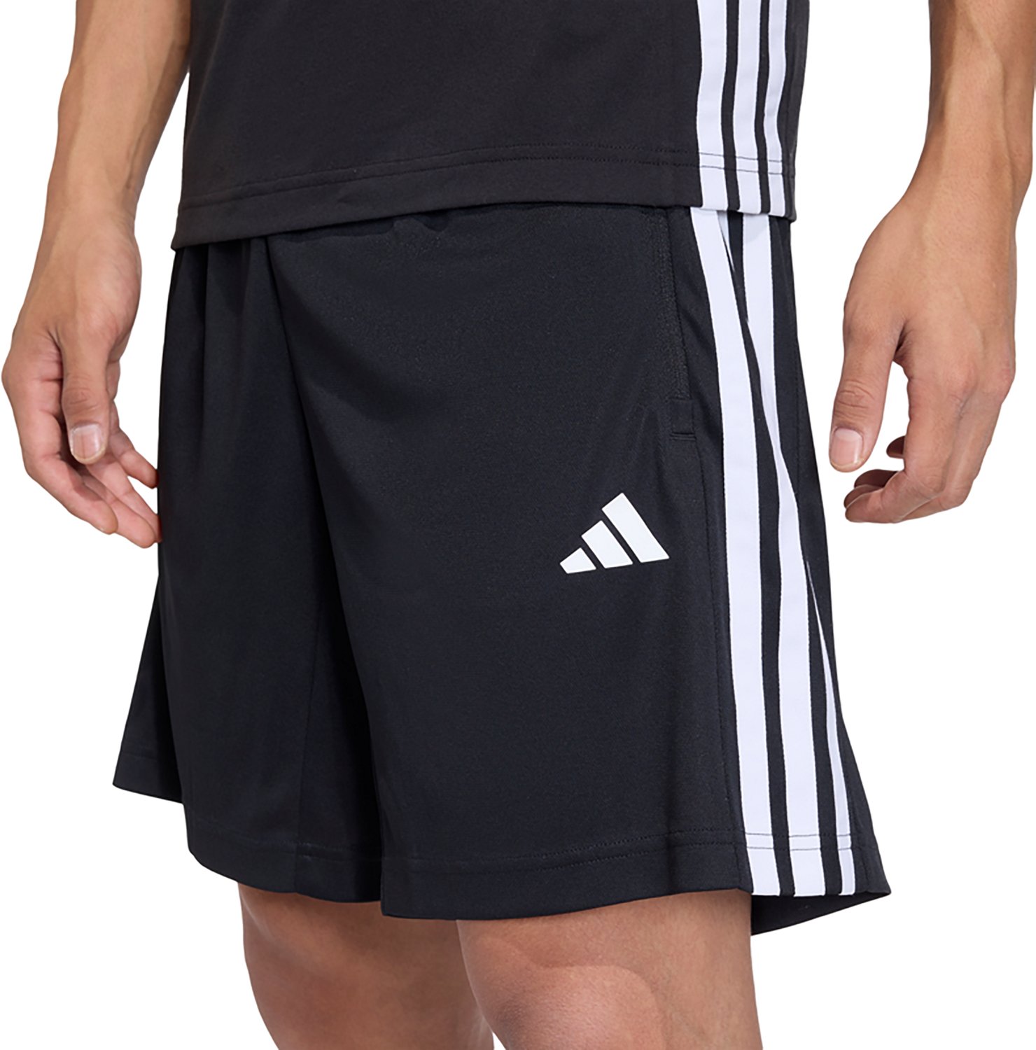 adidas Men's Essentials 3-Stripes Workout Base Pique Shorts 9 in - view number 4