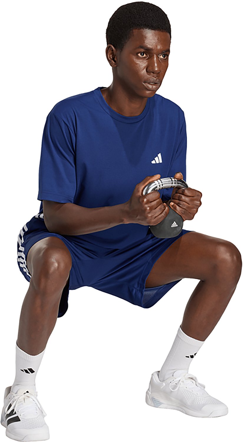 adidas Men's Essentials 3-Stripes Workout Base Pique Shorts 9 in - view number 3