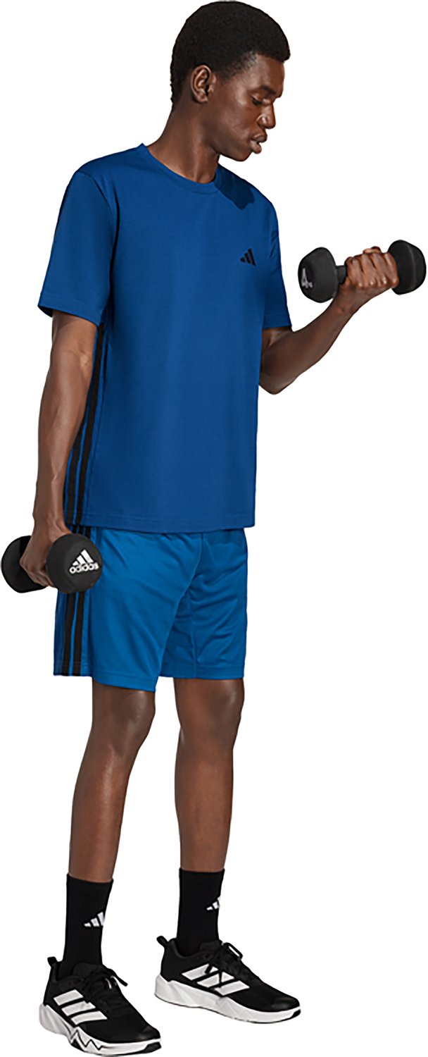 adidas Men's Essentials 3-Stripes Workout Base Pique Shorts 9 in - view number 3