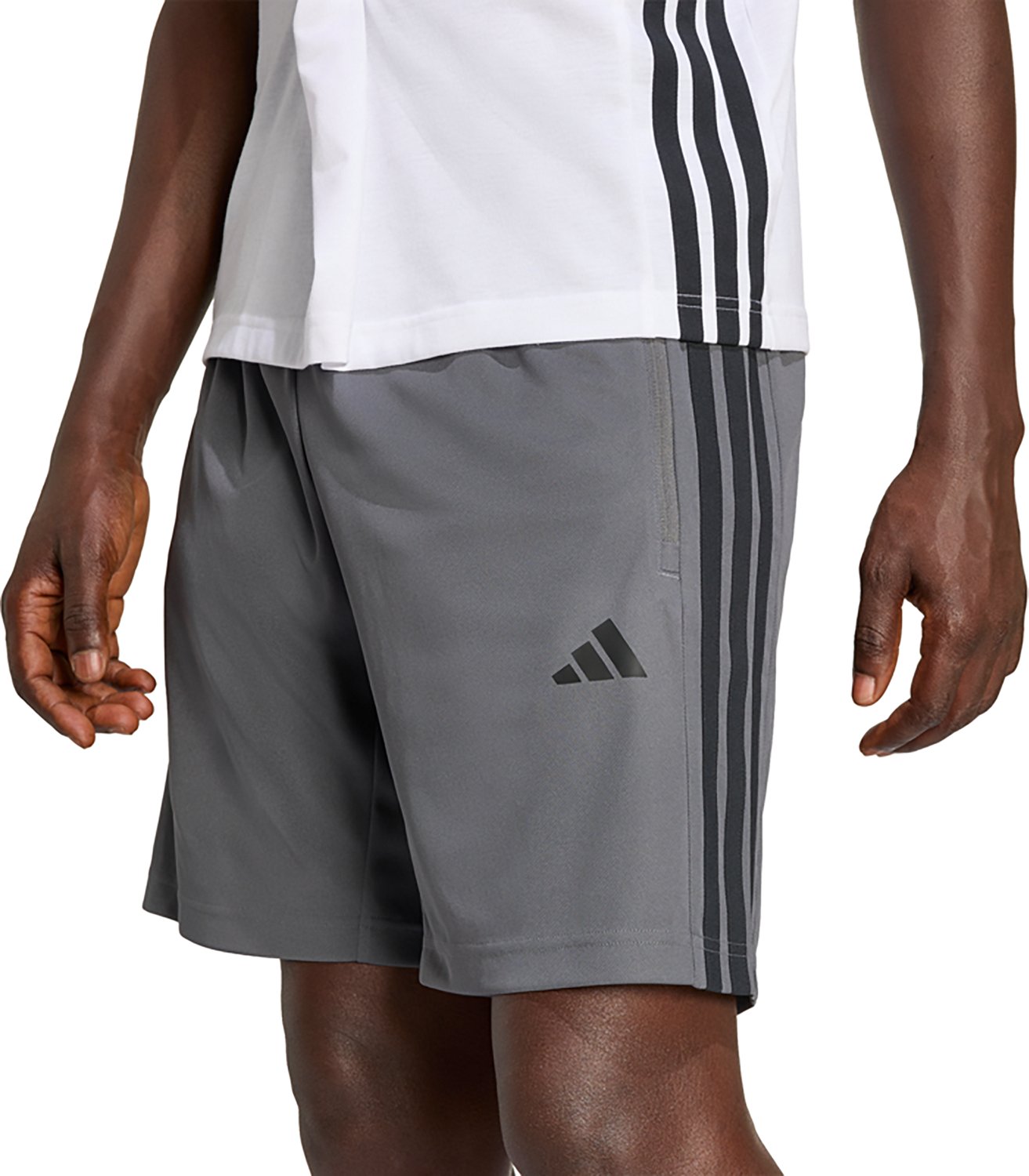 adidas Men's Essentials 3-Stripes Workout Base Pique Shorts 9 in - view number 5