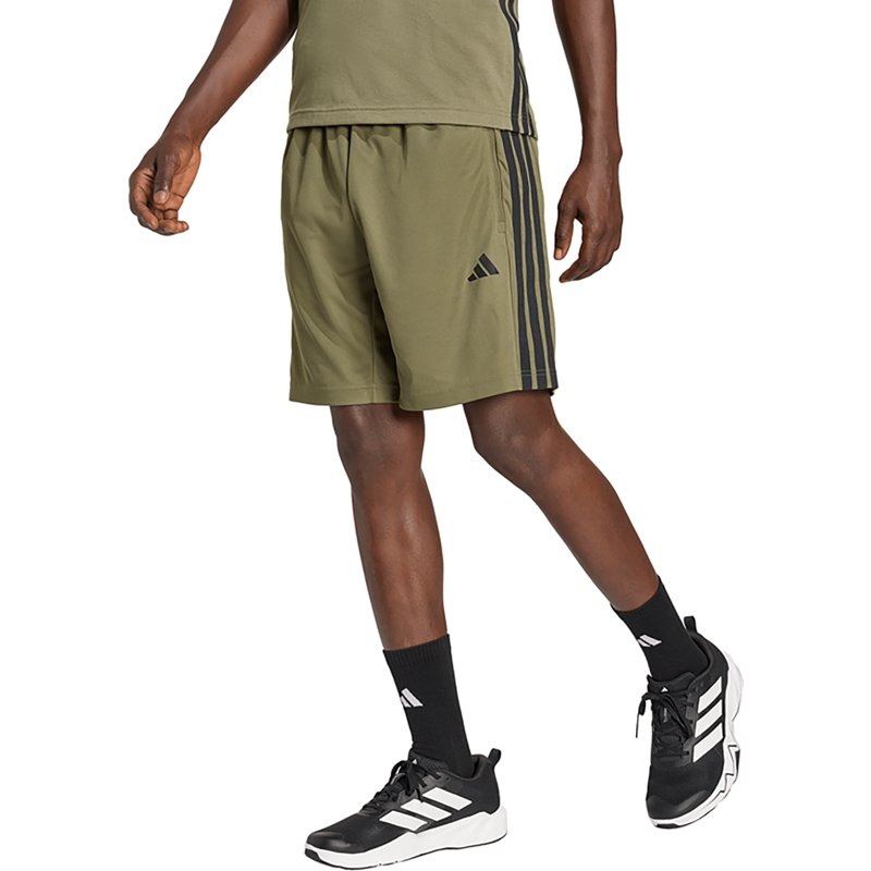 adidas Men's Essentials 3-Stripes Workout Base Pique Shorts 9 in
