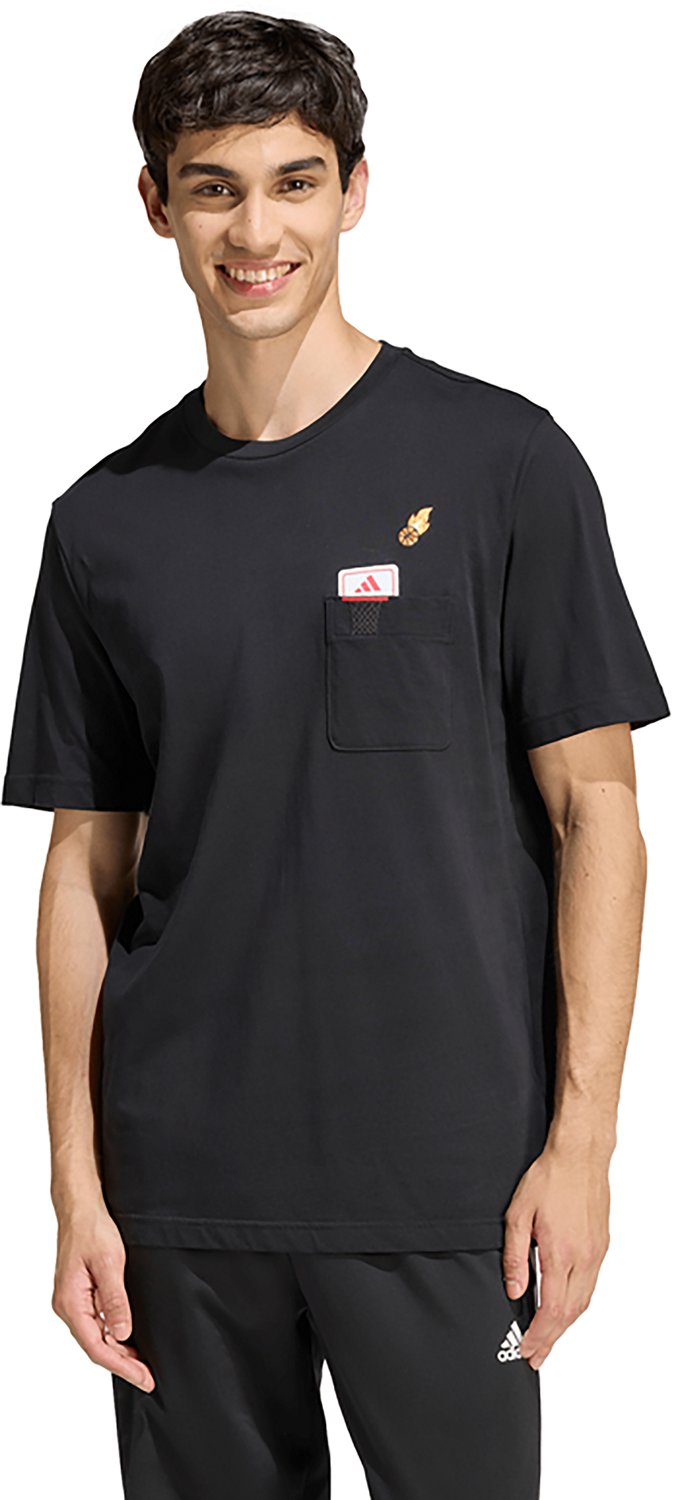 adidas Men's Mini Embroidery Basketball Graphic T-shirt