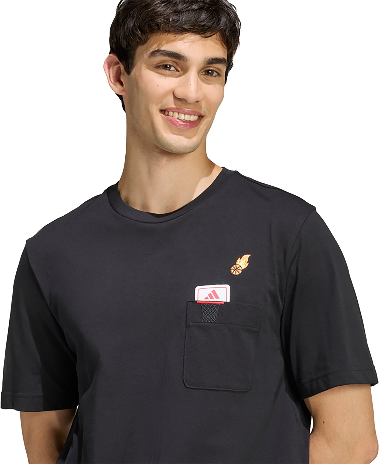 adidas Men's Mini Embroidery Basketball Graphic T-shirt - view number 4