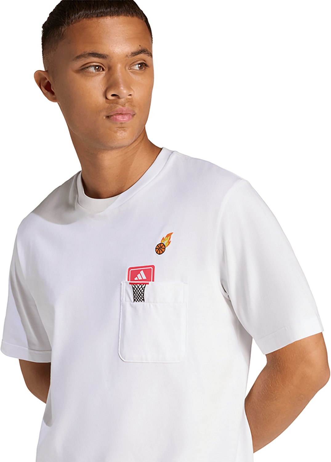 adidas Men's Mini Embroidery Basketball Graphic T-shirt - view number 4