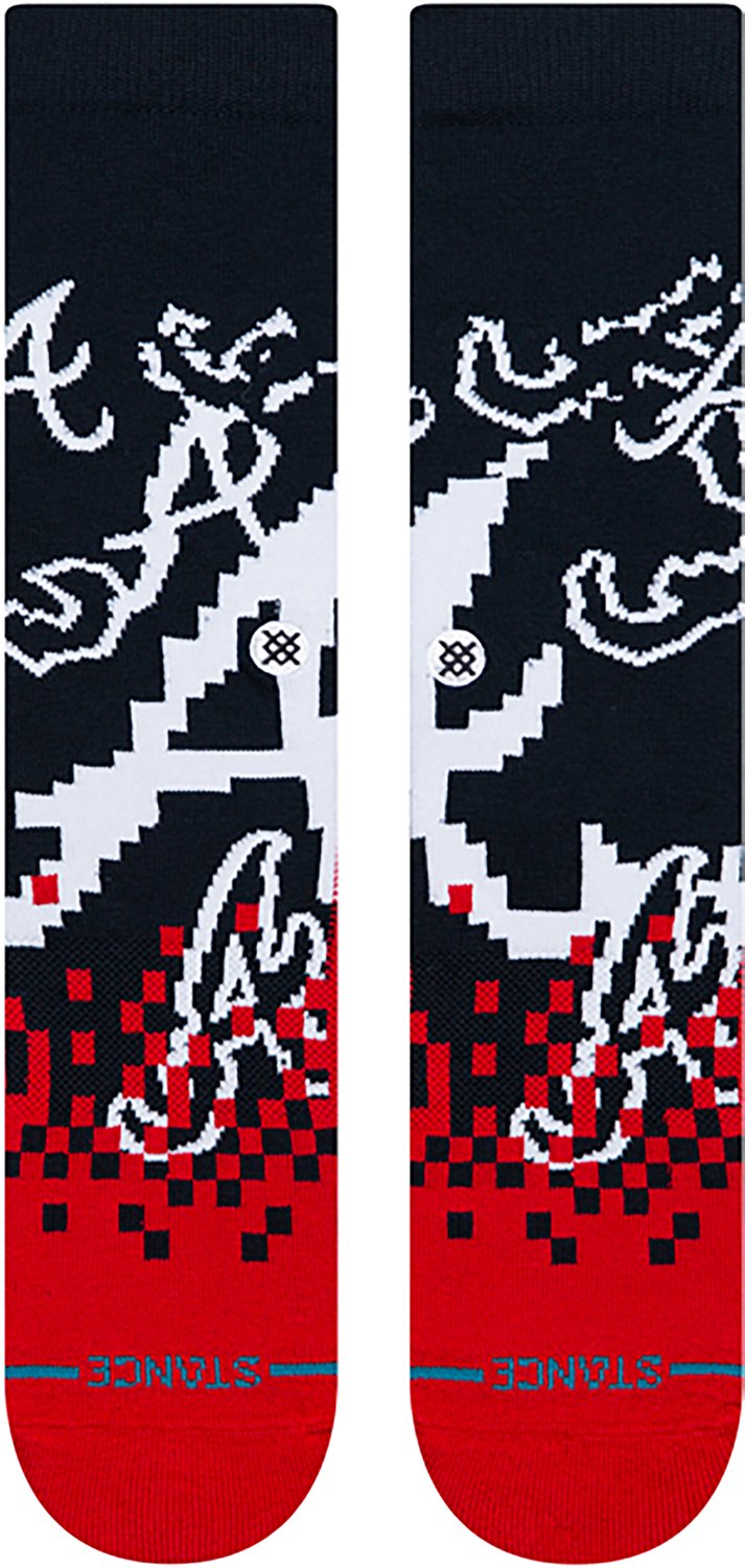 Stance Men's Atlanta Braves Pixel Crew Socks - view number 2