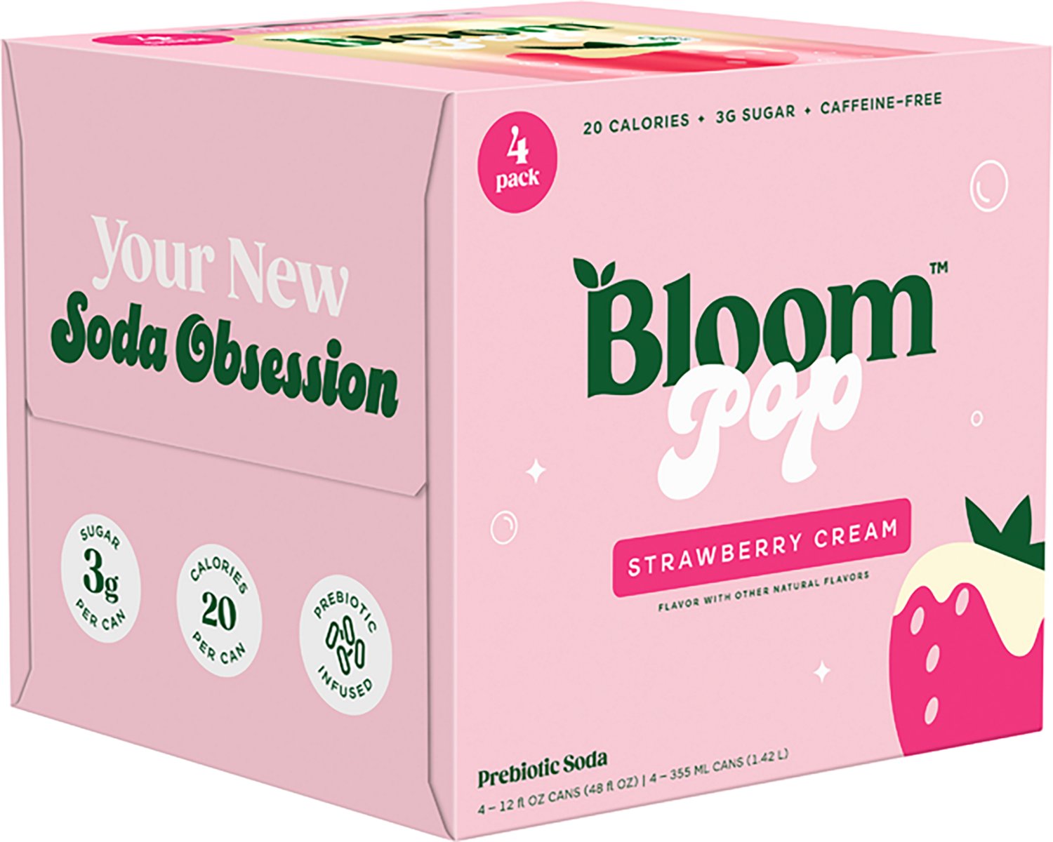 Bloom Nutrition Pop Prebiotic Soda 4-Pack