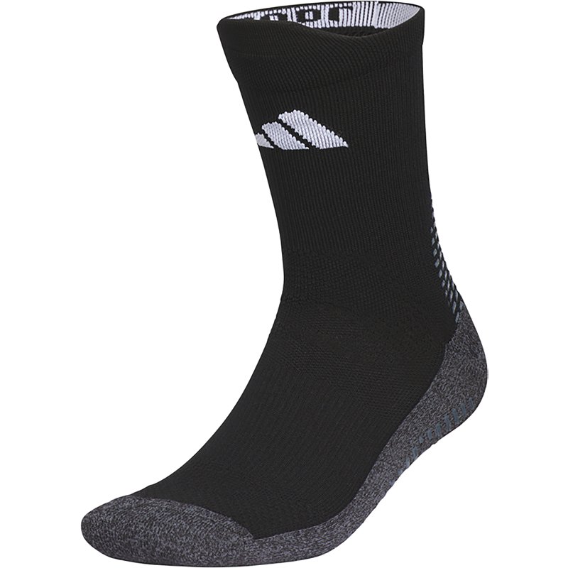 adidas 5 Star Team Grip Crew Socks, Men's, Medium, Black/Onix Grey/White