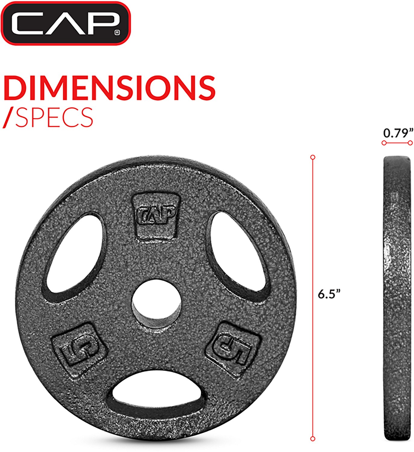 CAP Barbell 5 lb. Regular Grip Plate - view number 3