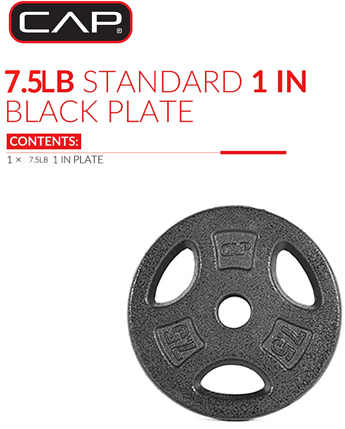 CAP Barbell 7.5 lb. Regular Grip Plate - view number 2