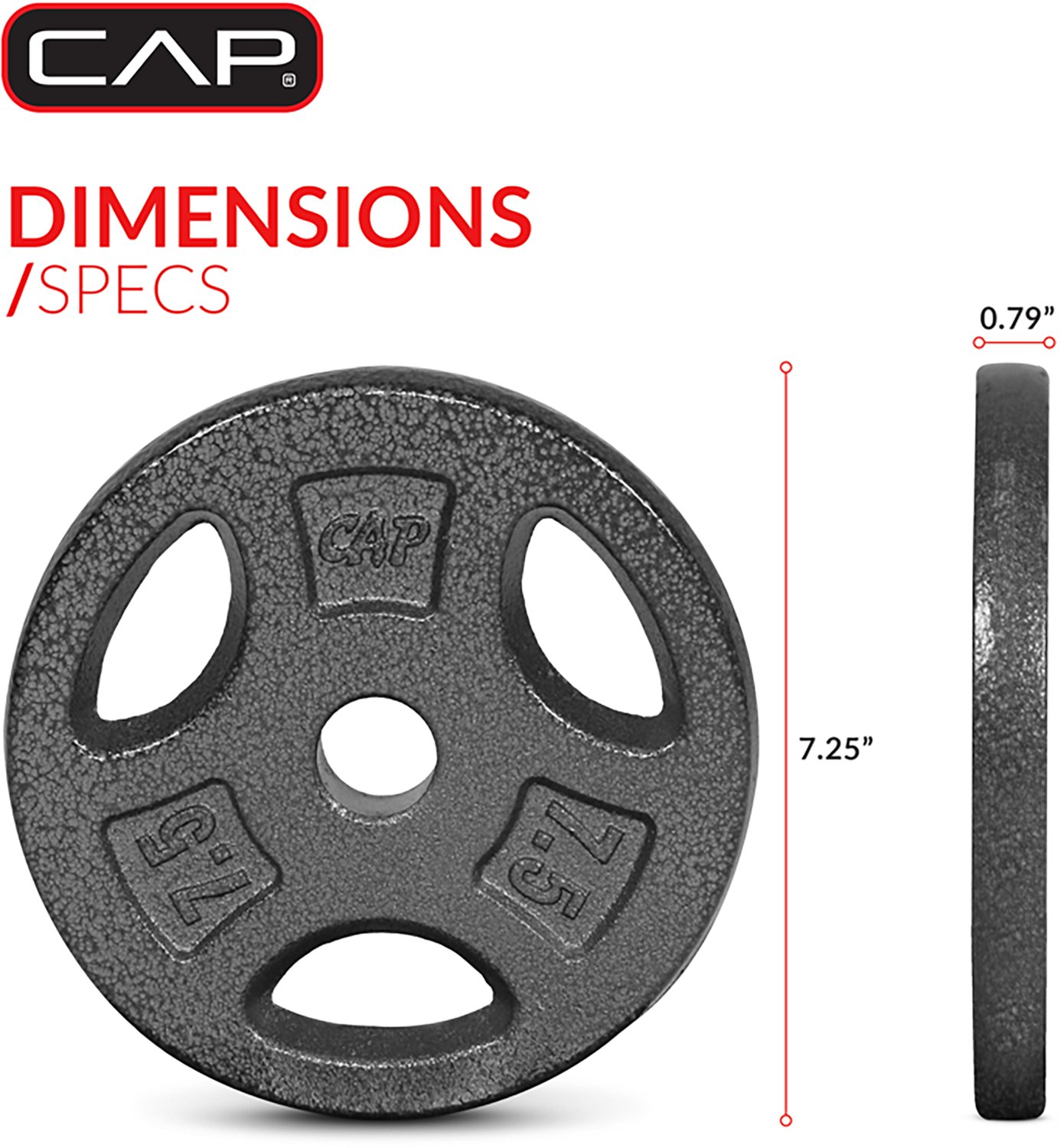 CAP Barbell 7.5 lb. Regular Grip Plate - view number 3