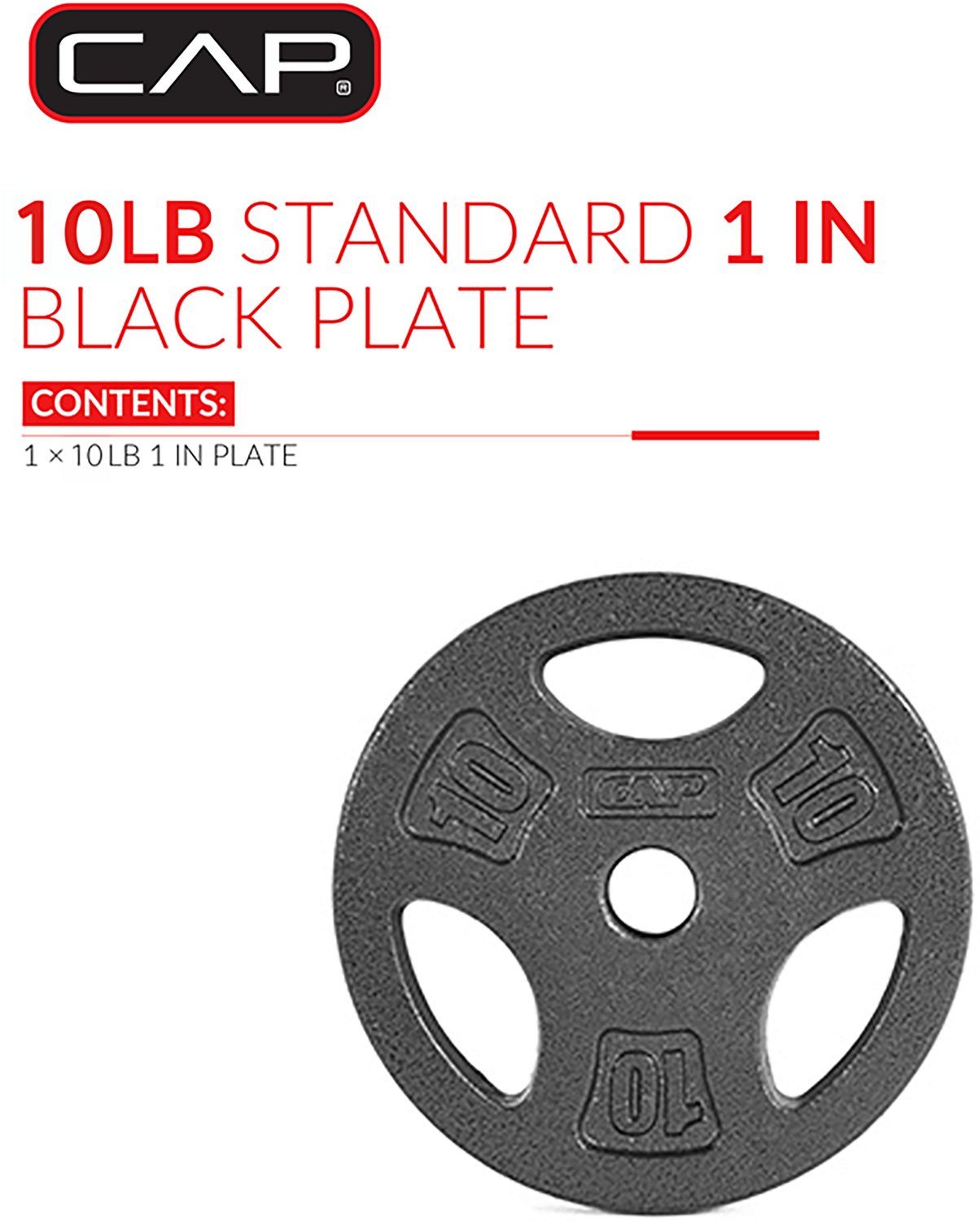CAP Barbell 10 lb. Regular Grip Plate - view number 2