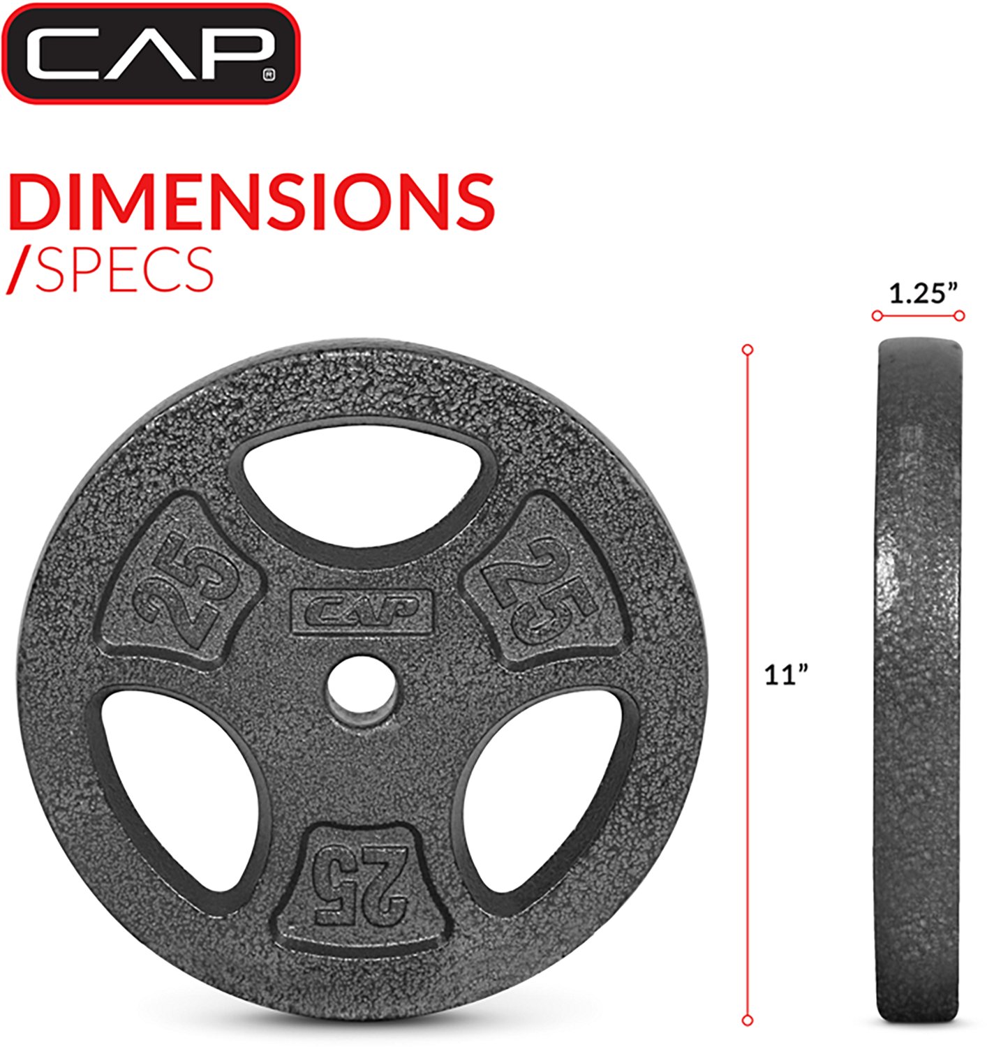 CAP Barbell 25 lb. Regular Grip Plate - view number 3