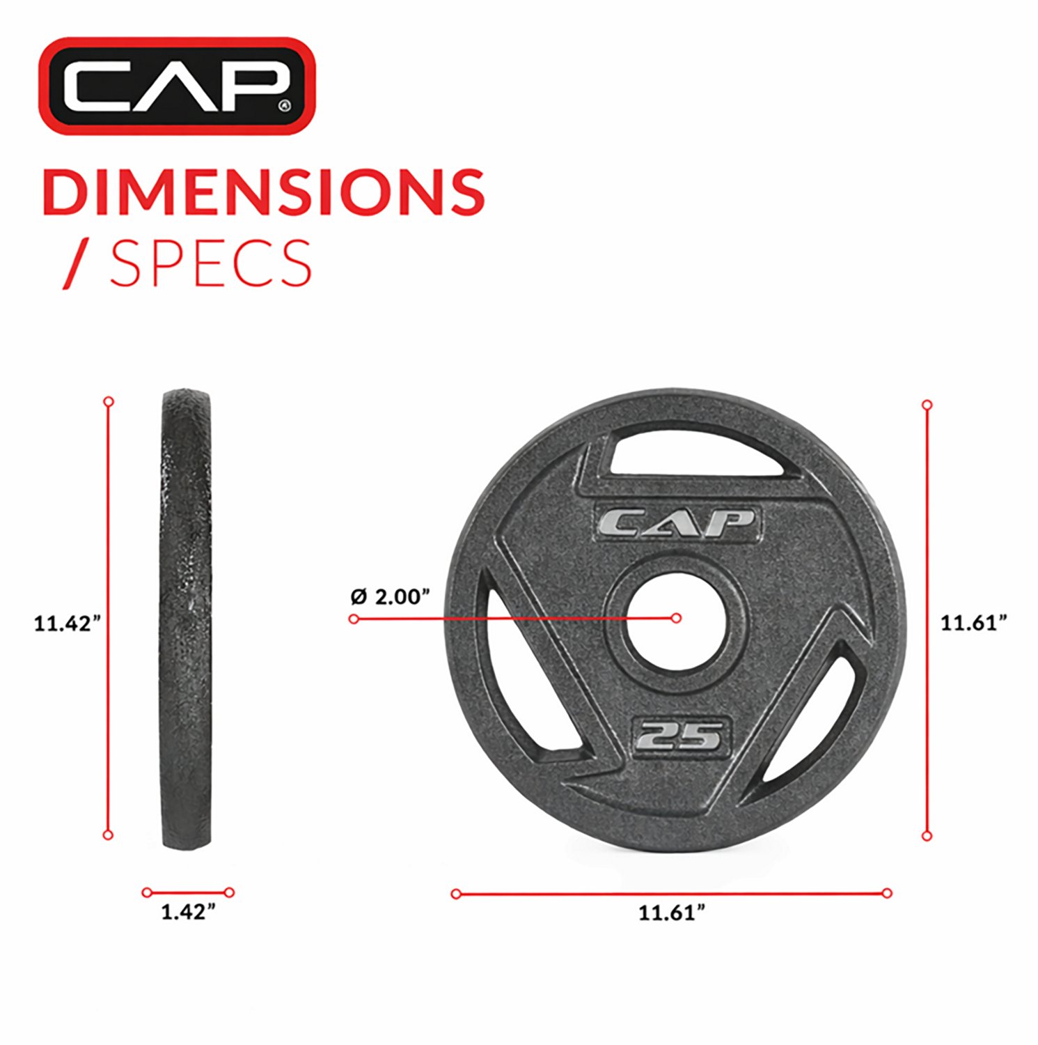 CAP Barbell 25 lb. Olympic Grip Plate - view number 3