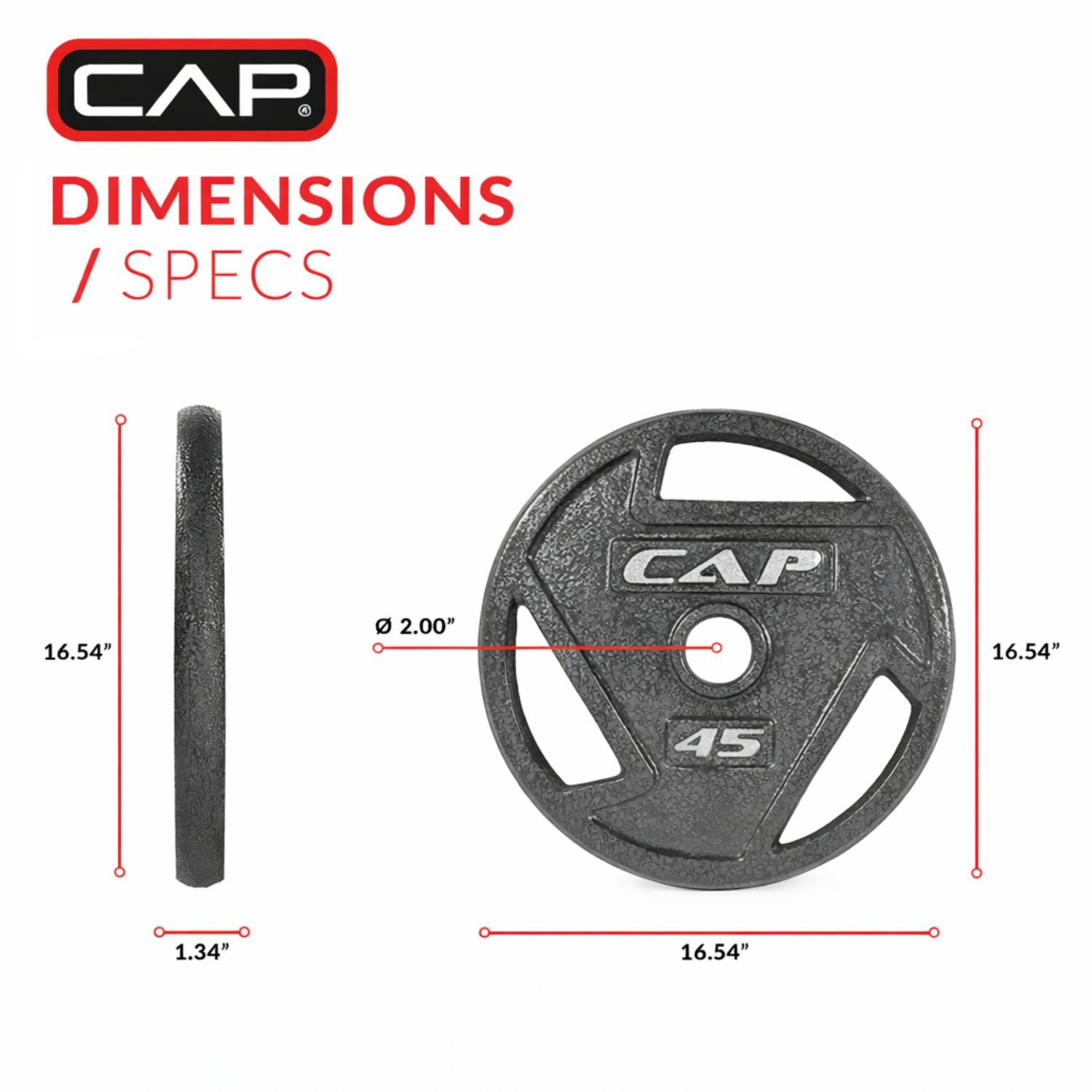 CAP Barbell 45 lb. Olympic Grip Plate - view number 3
