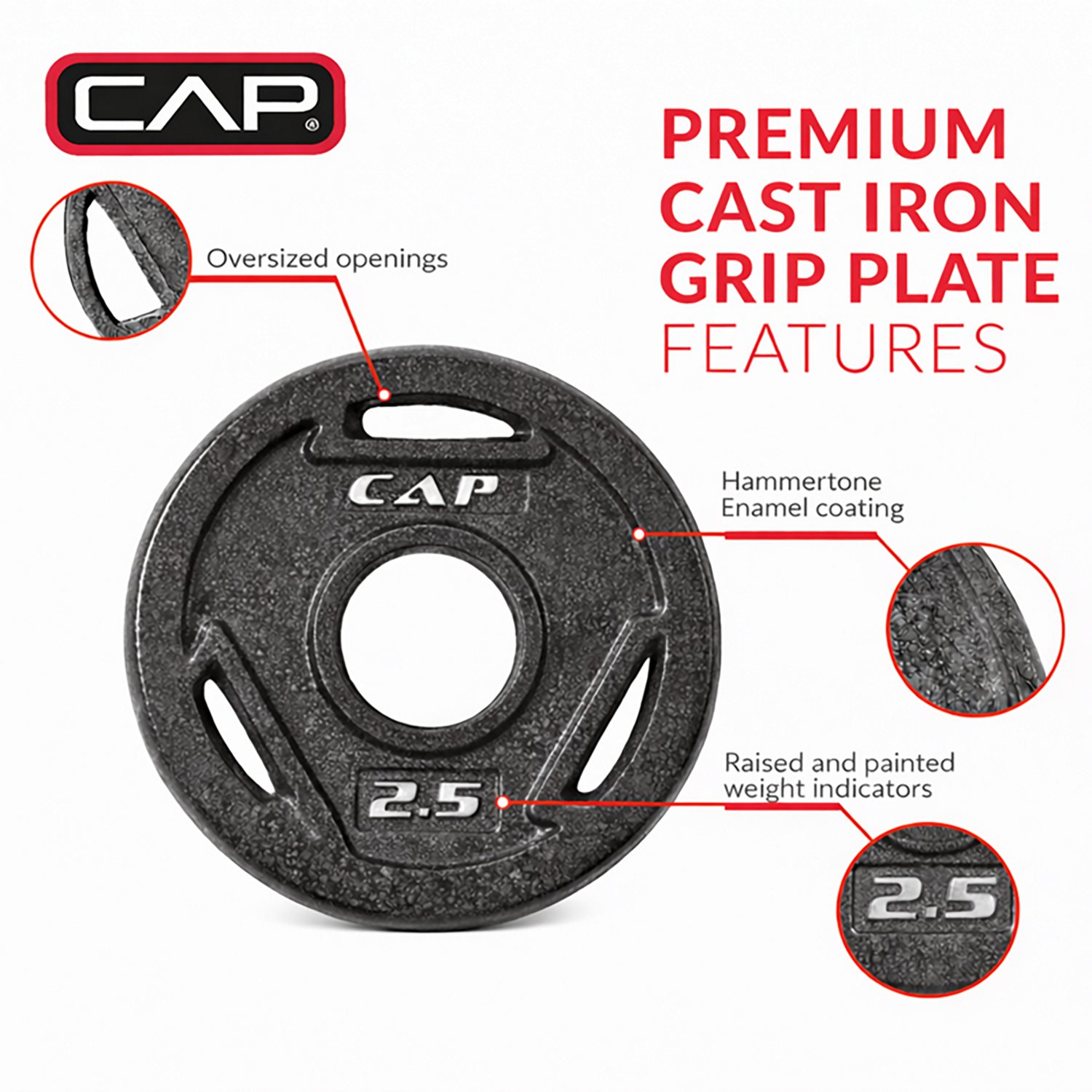CAP Barbell 2.5 lb. Olympic Grip Plate - view number 2