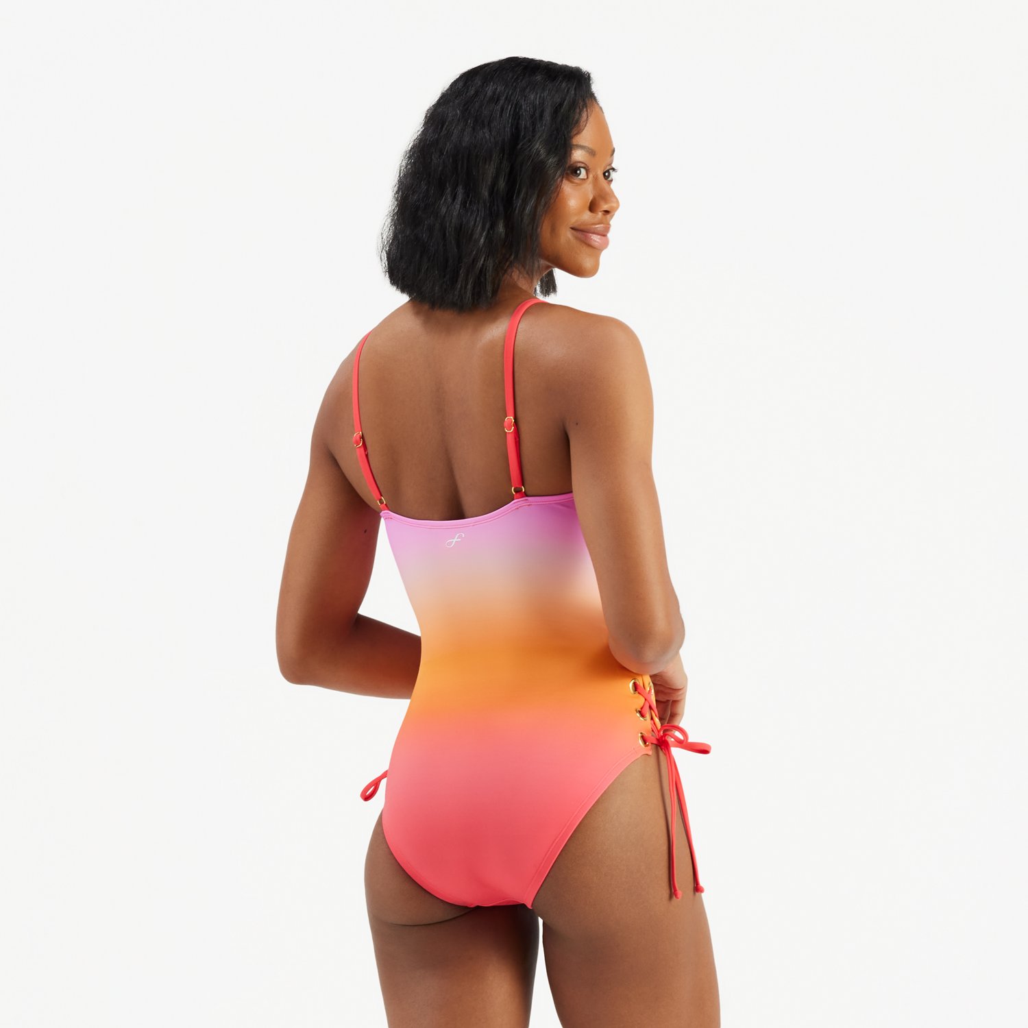 Freely Women's Horizon Ombre Side Grommet Lace Up 1-Piece Swimsuit - view number 2