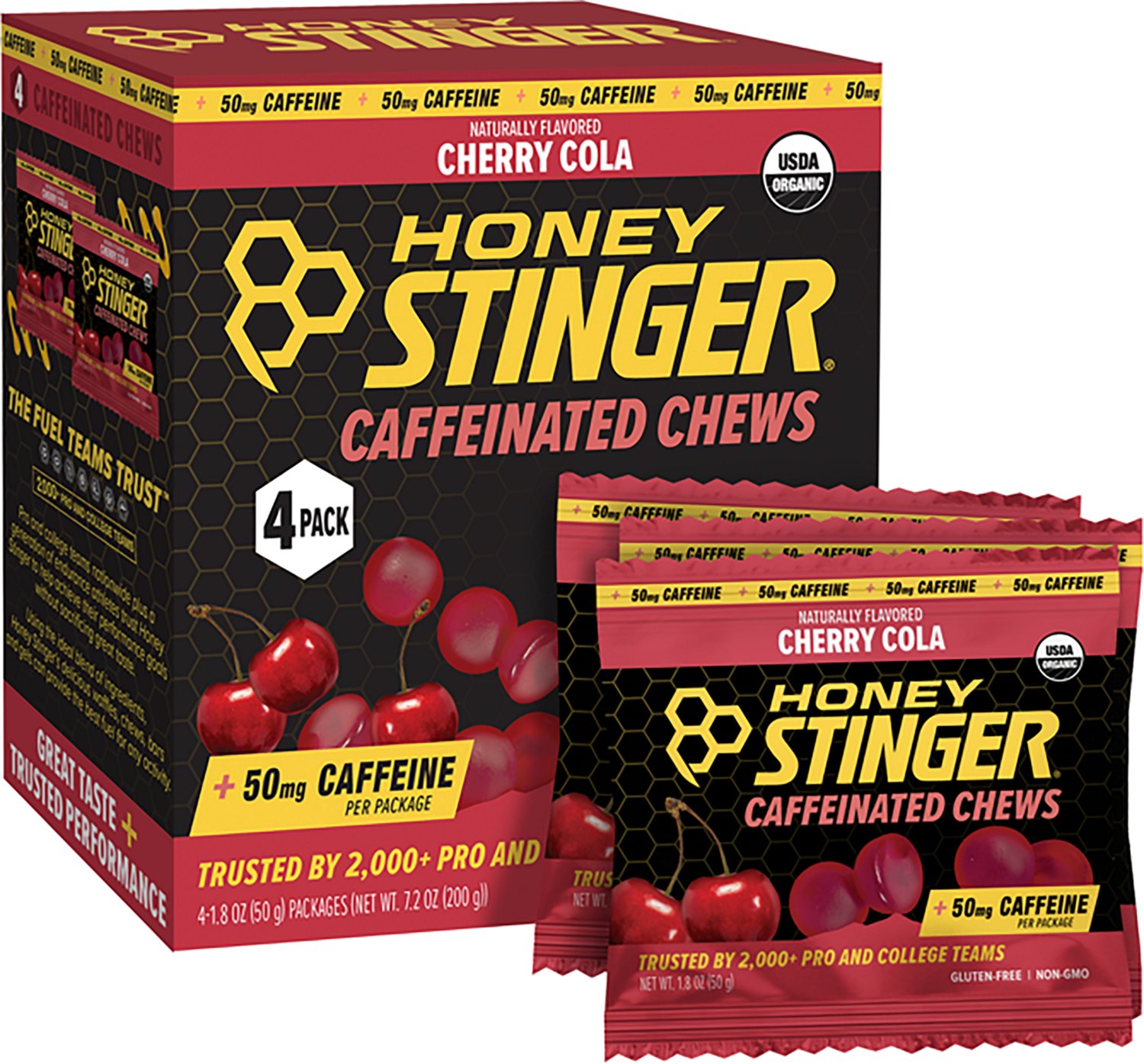 Honey Stinger Caffeinated Energy Chew 4-pack