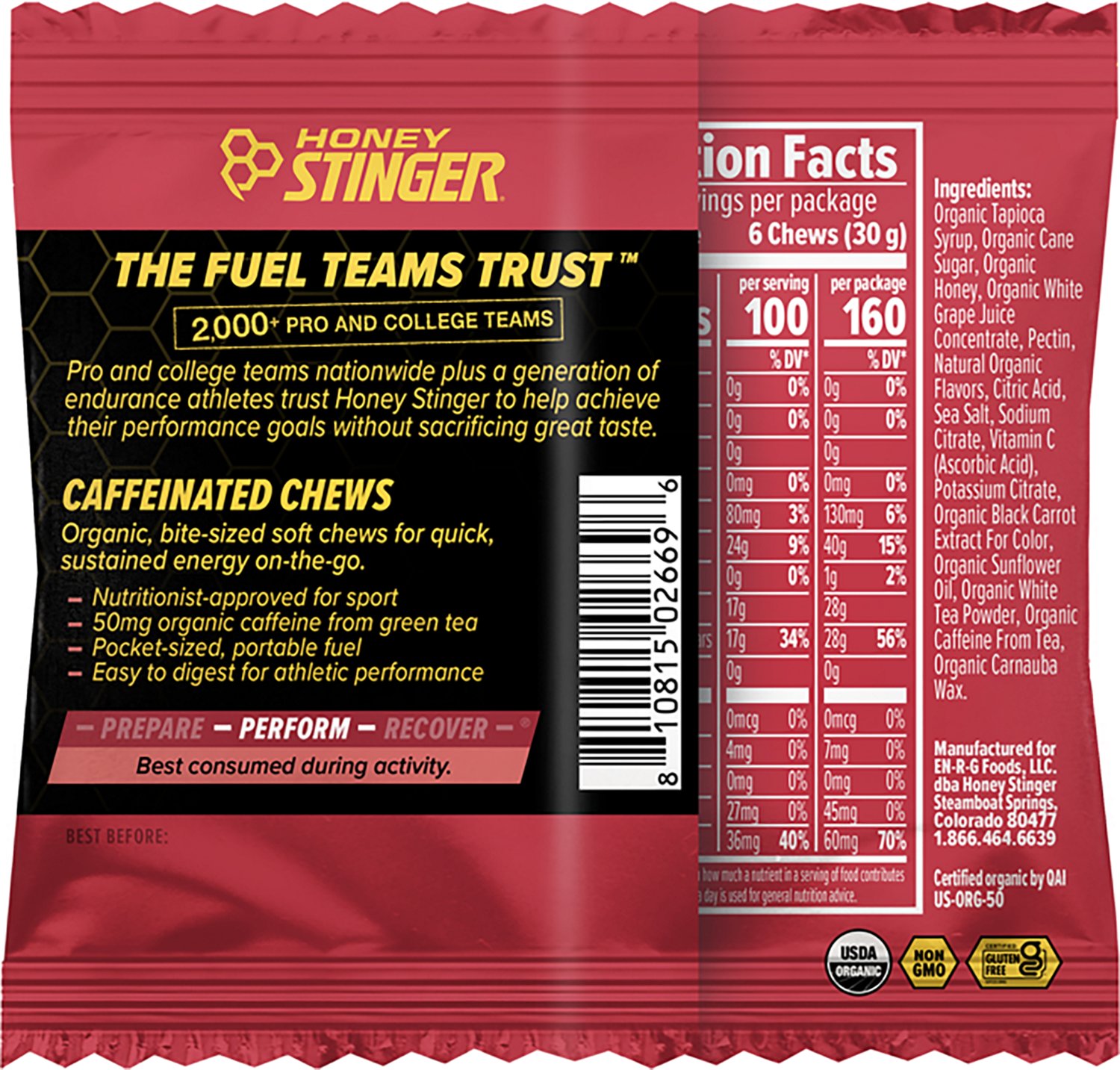 Honey Stinger Caffeinated Energy Chew 4-pack - view number 4