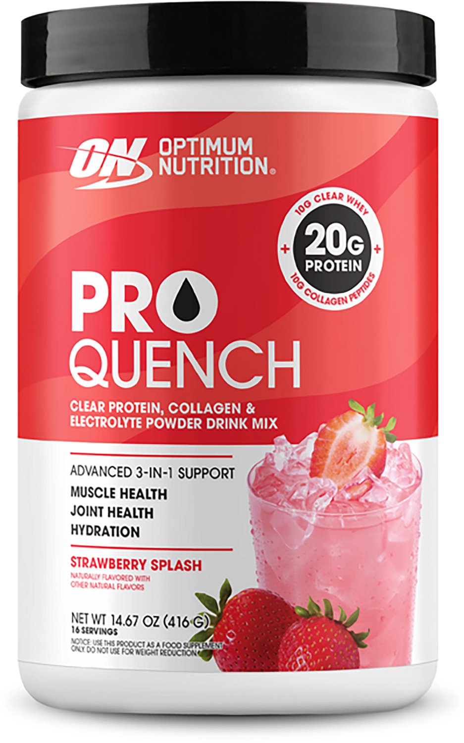 Optimum Nutrition Pro Quench Tropical Orange Mango Clear Protein & Collagen