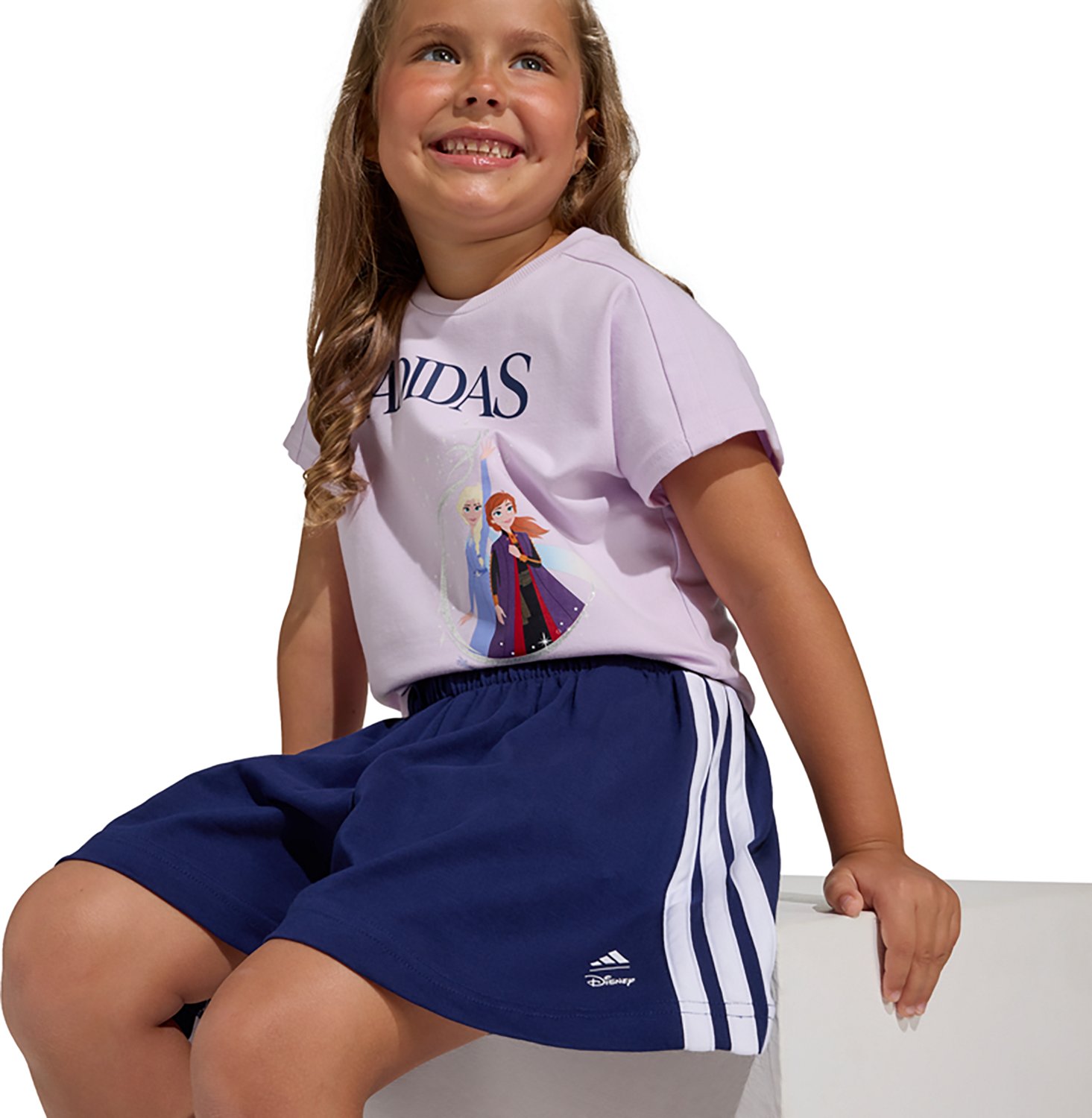 adidas Girls' Disney Frozen Graphic T-shirt and Shorts Set - view number 5