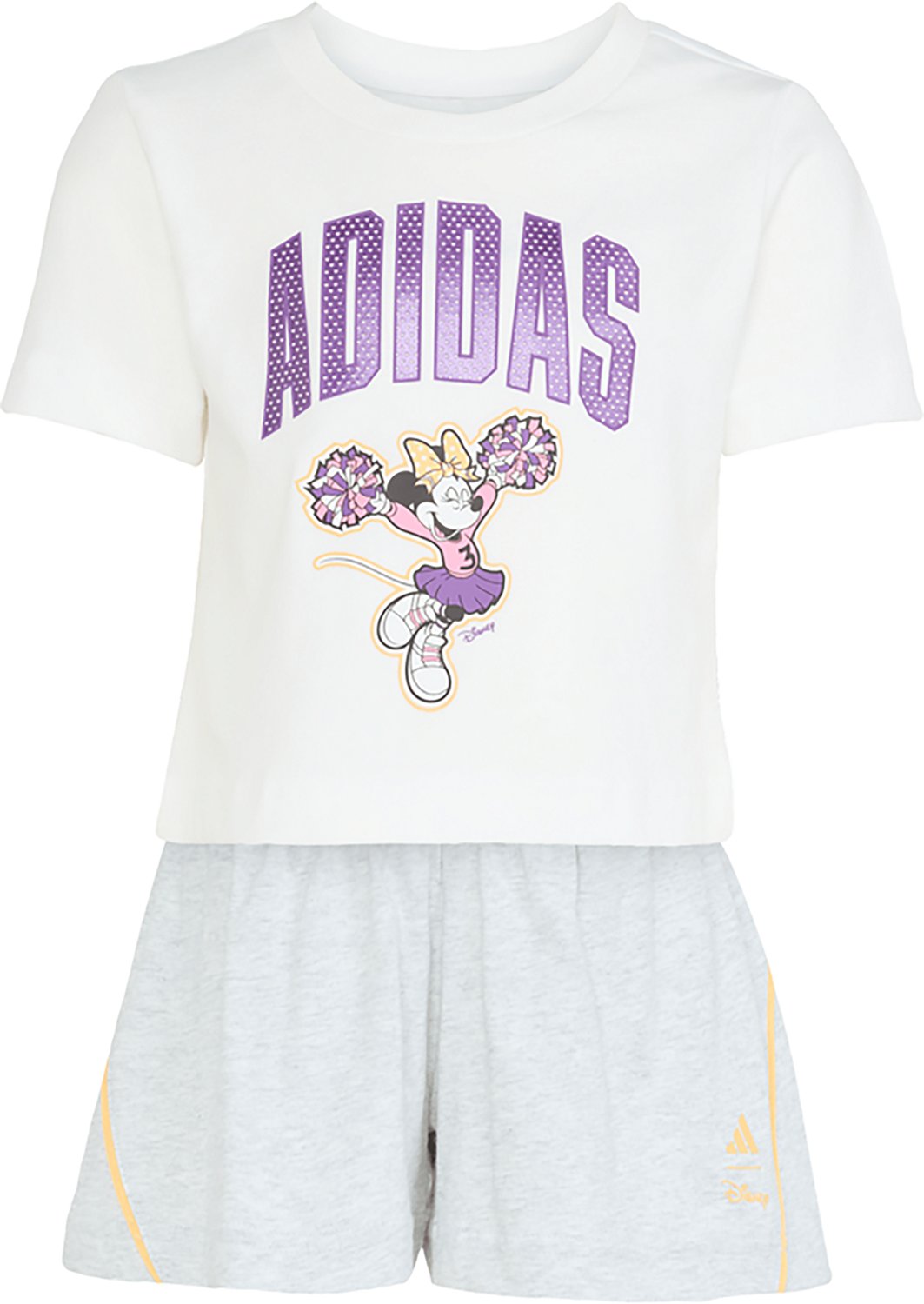 adidas Girls' Disney Minnie Mouse Graphic T-shirt and Shorts Set - view number 6