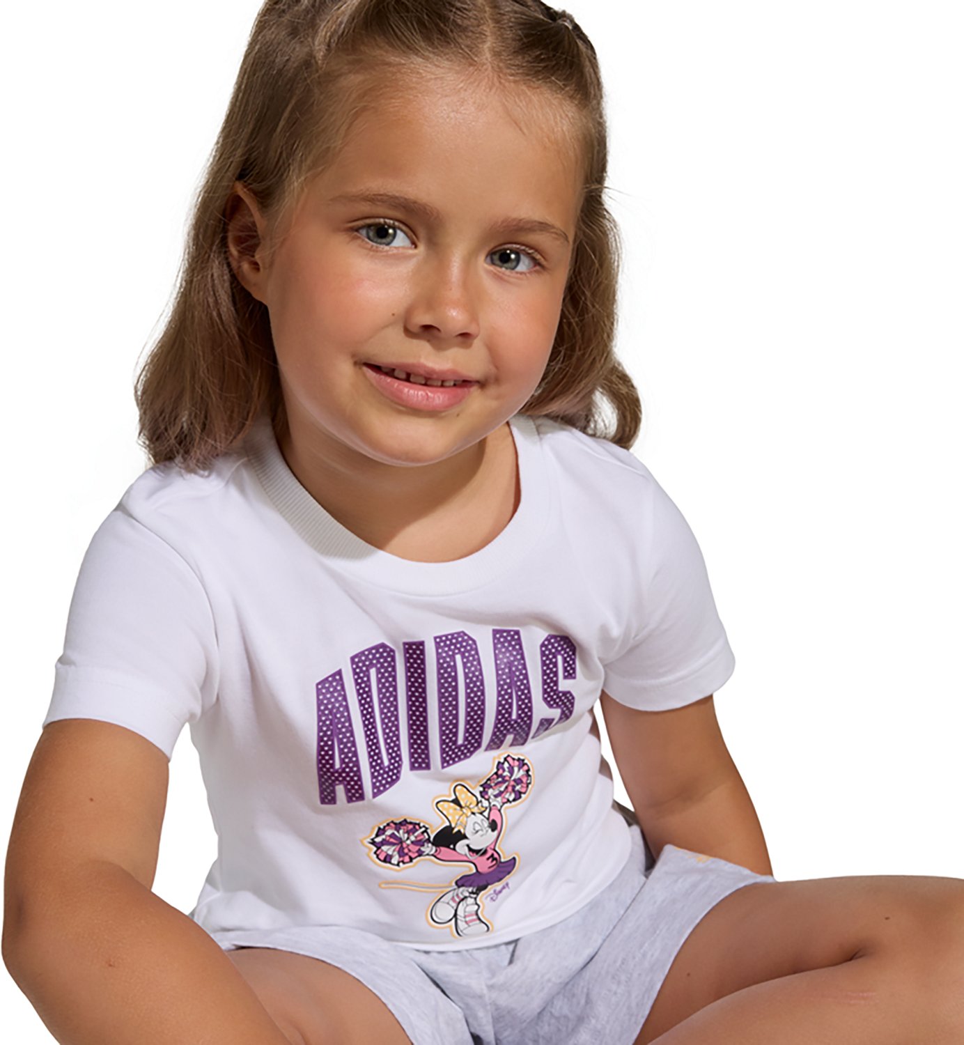 adidas Girls' Disney Minnie Mouse Graphic T-shirt and Shorts Set - view number 4