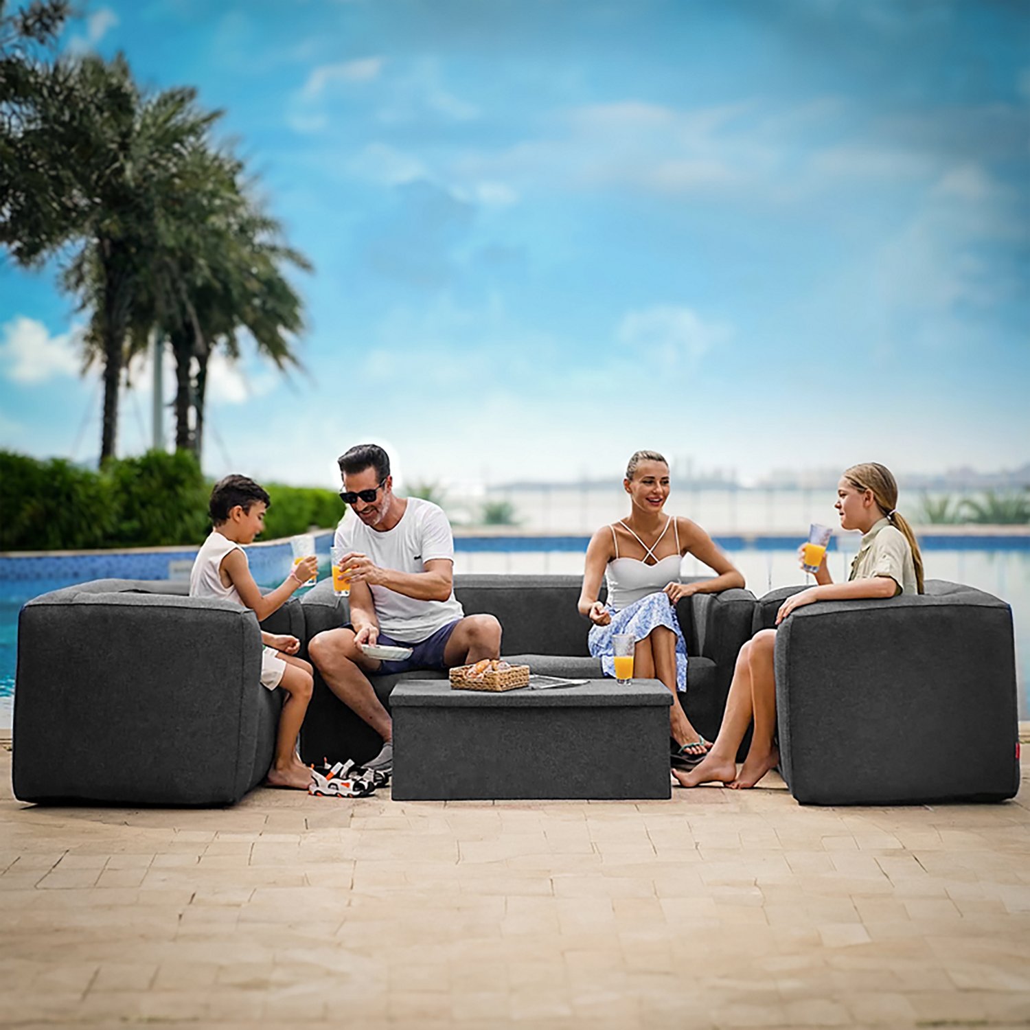 Wave Inflatable Chairs and Double Sofa Set 4-piece - view number 4