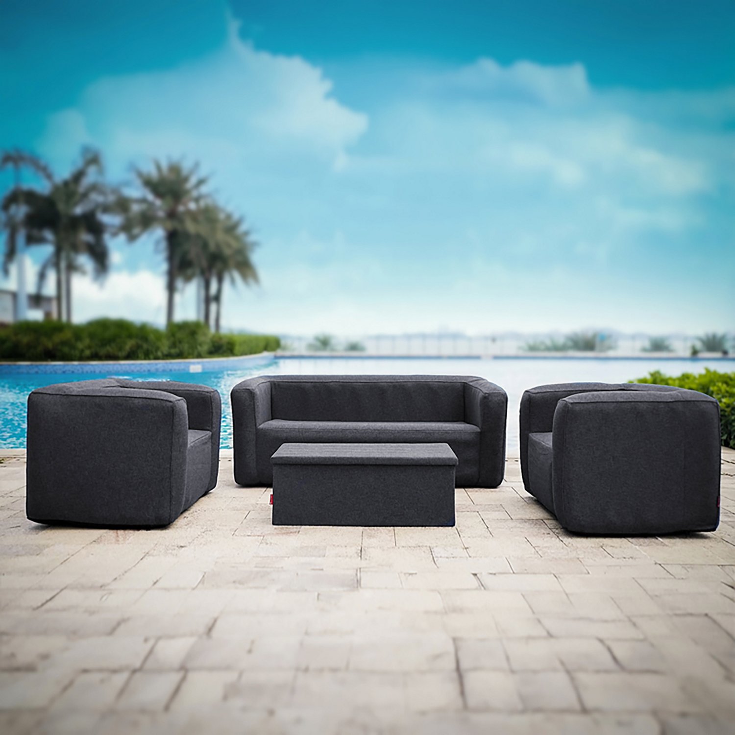 Wave Inflatable Chairs and Double Sofa Set 4-piece - view number 6