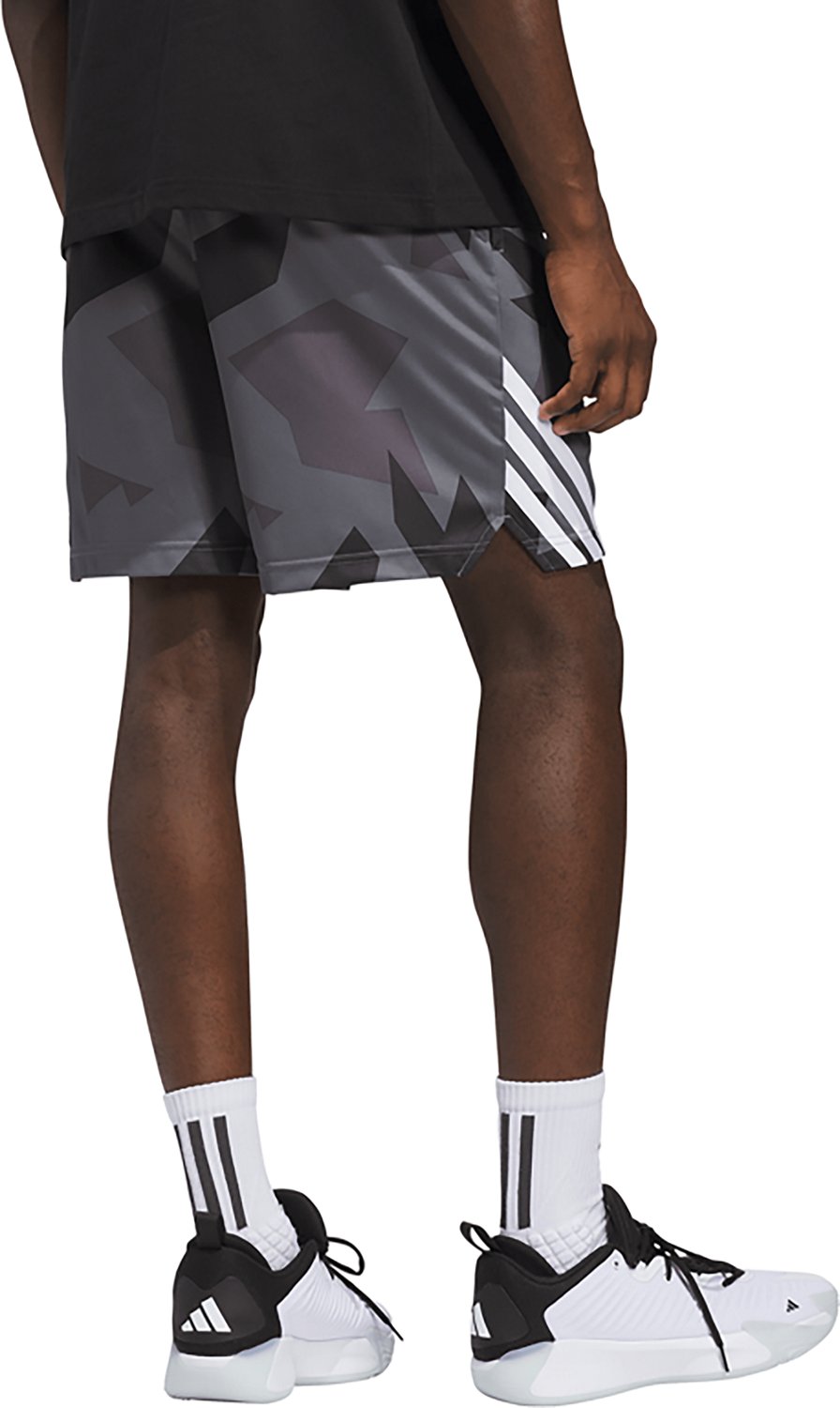 adidas Men's LEGENDS Allover Print Basketball Shorts 5 in - view number 2