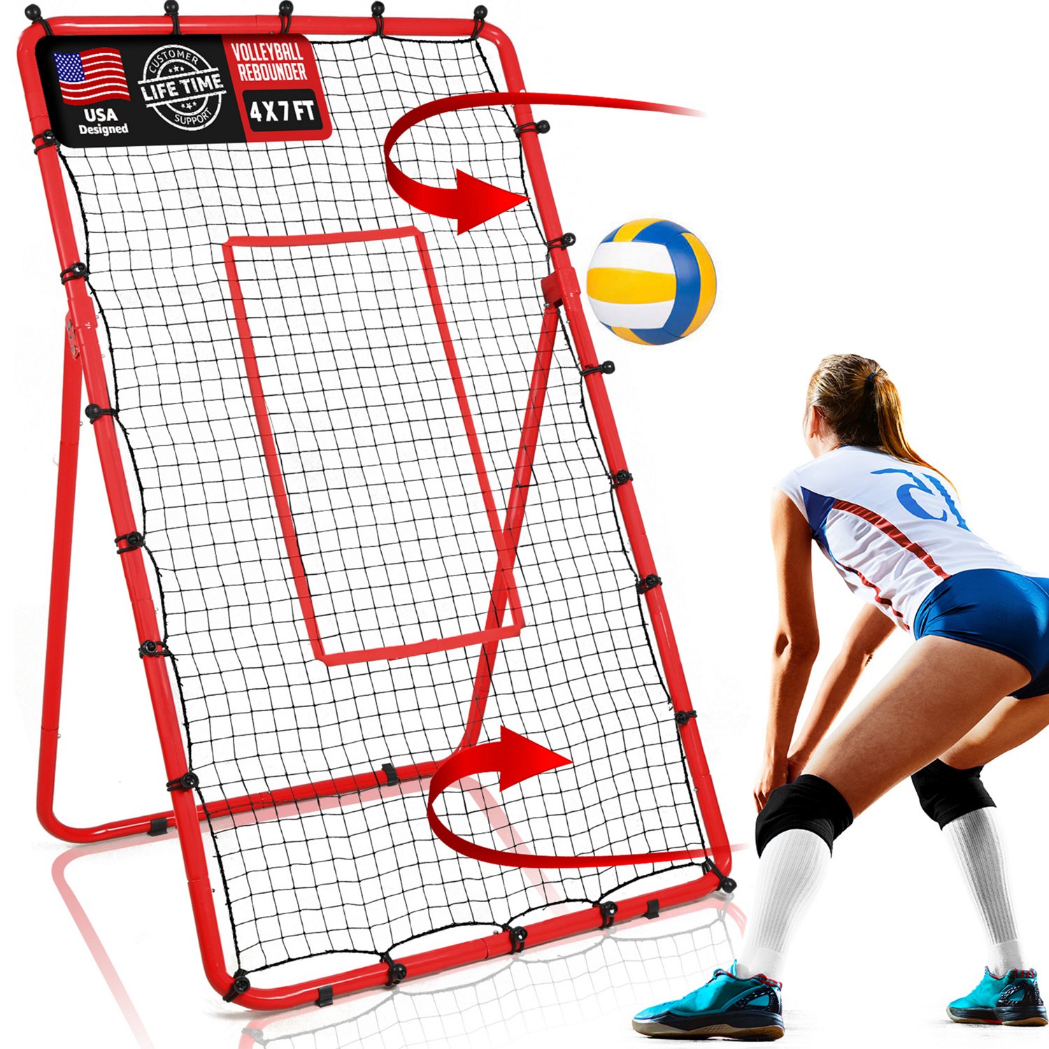 Zealfeel 4 x 7 ft Lacrosse Rebounder