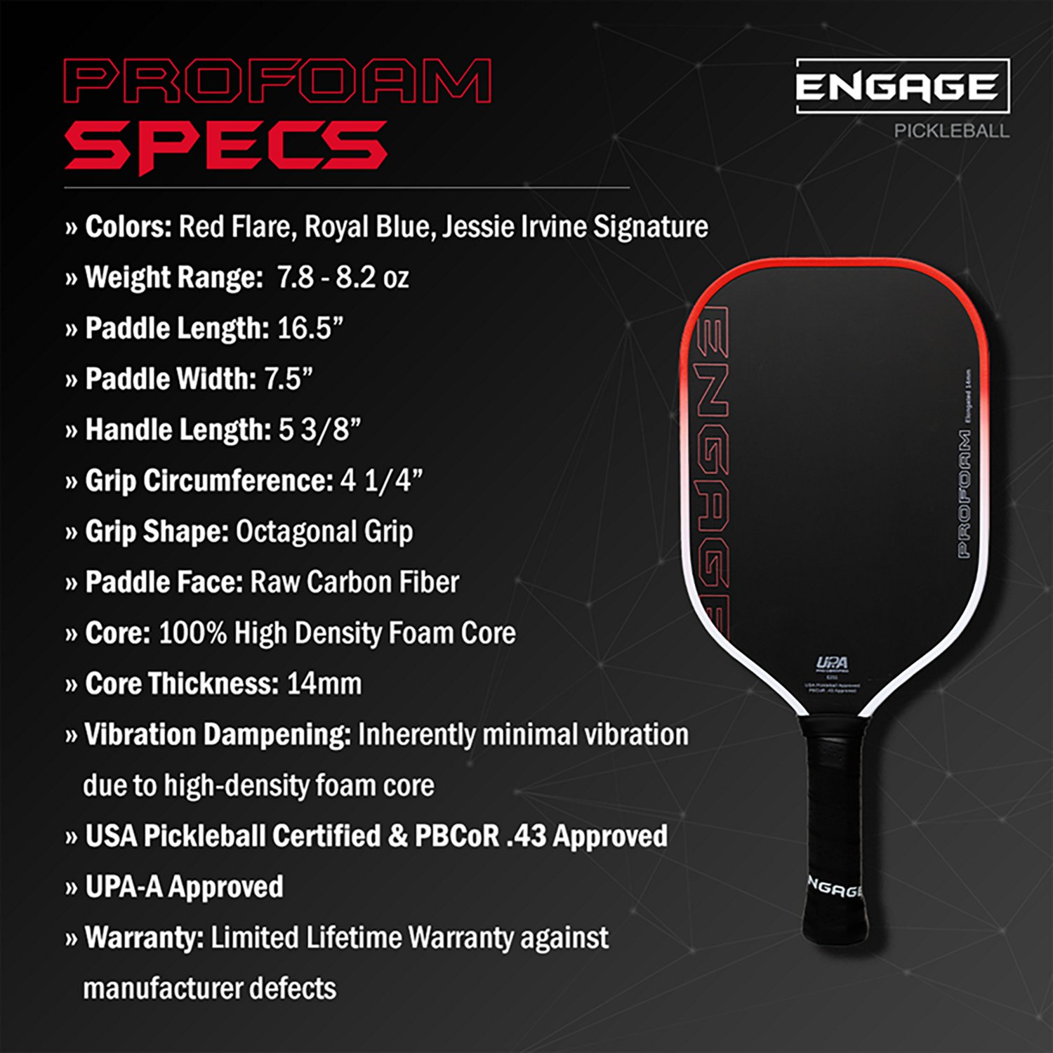 Engage Sporting ProFoam Pickleball Paddle - view number 3