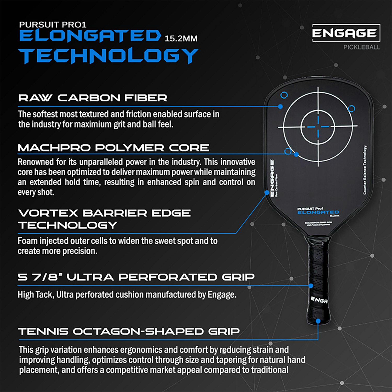 Engage Sporting Pursuit Pro1 Innovation Pickleball Paddle - view number 2