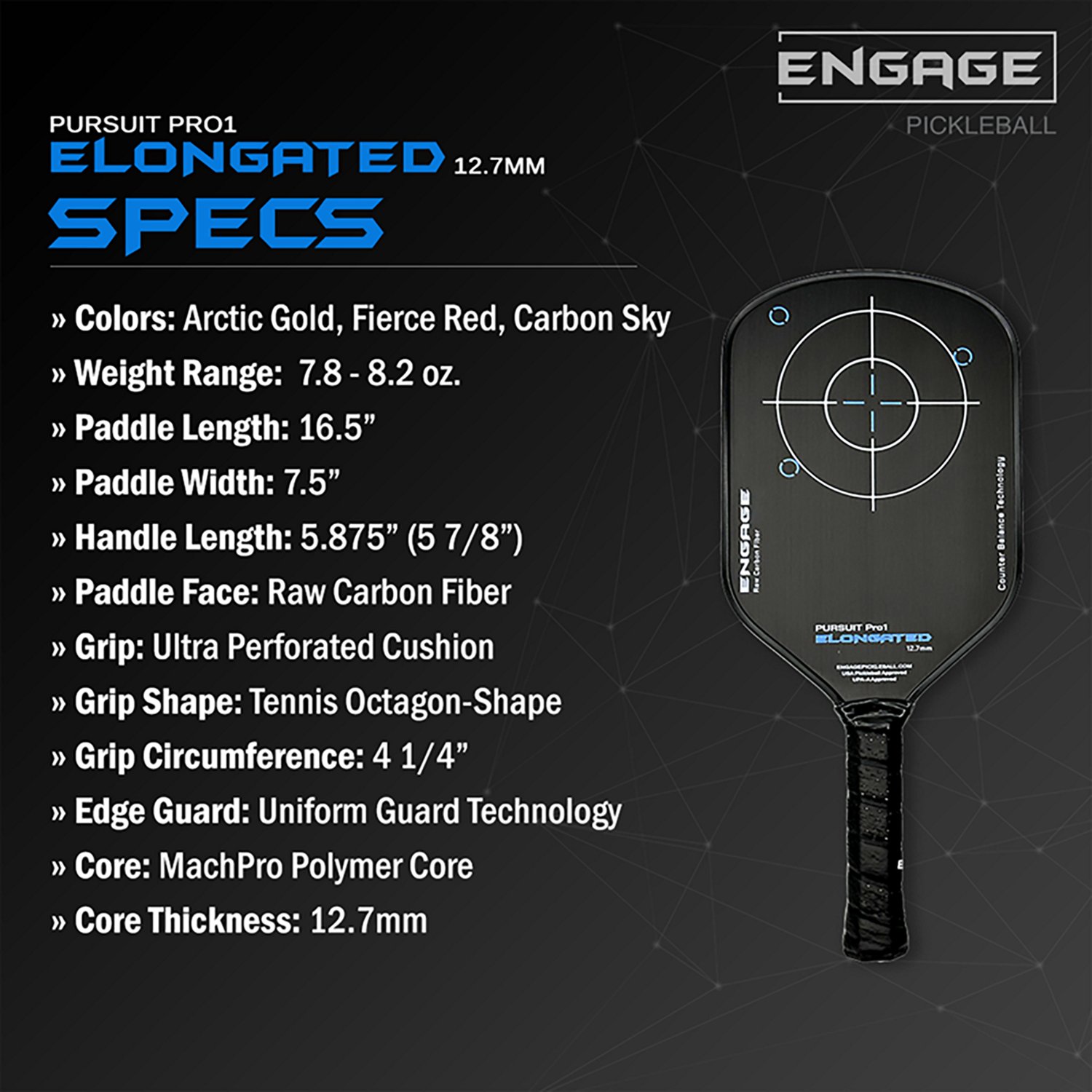 Engage Sporting Pursuit Pro1 Innovation Pickleball Paddle - view number 3