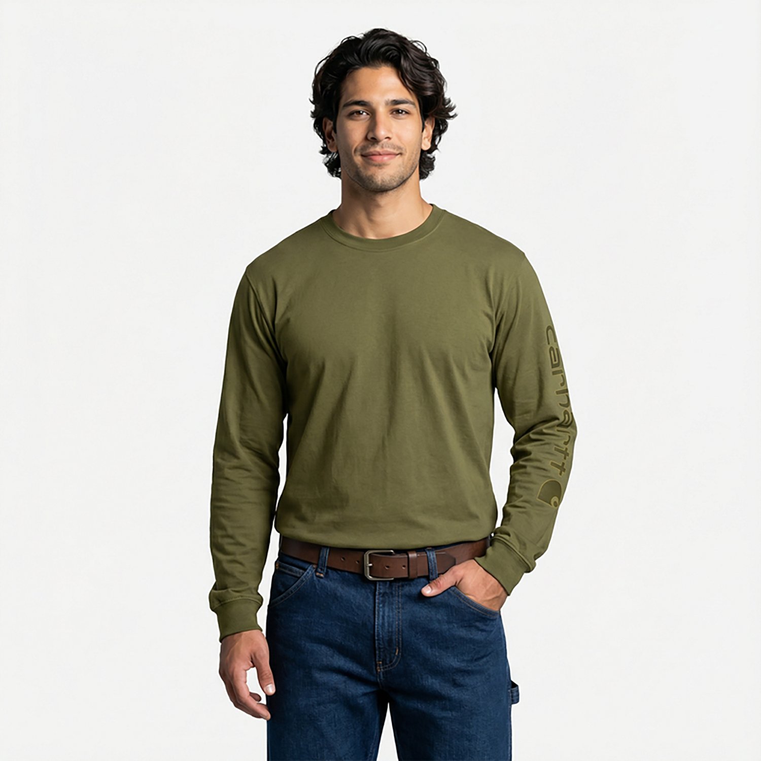 Carhartt Men's Long Sleeve Graphic Logo T-shirt                                                                                  - view number 2