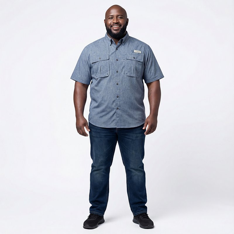 Magellan Outdoors Men's Aransas Pass Heather Short Sleeve Fishing Shirt-image